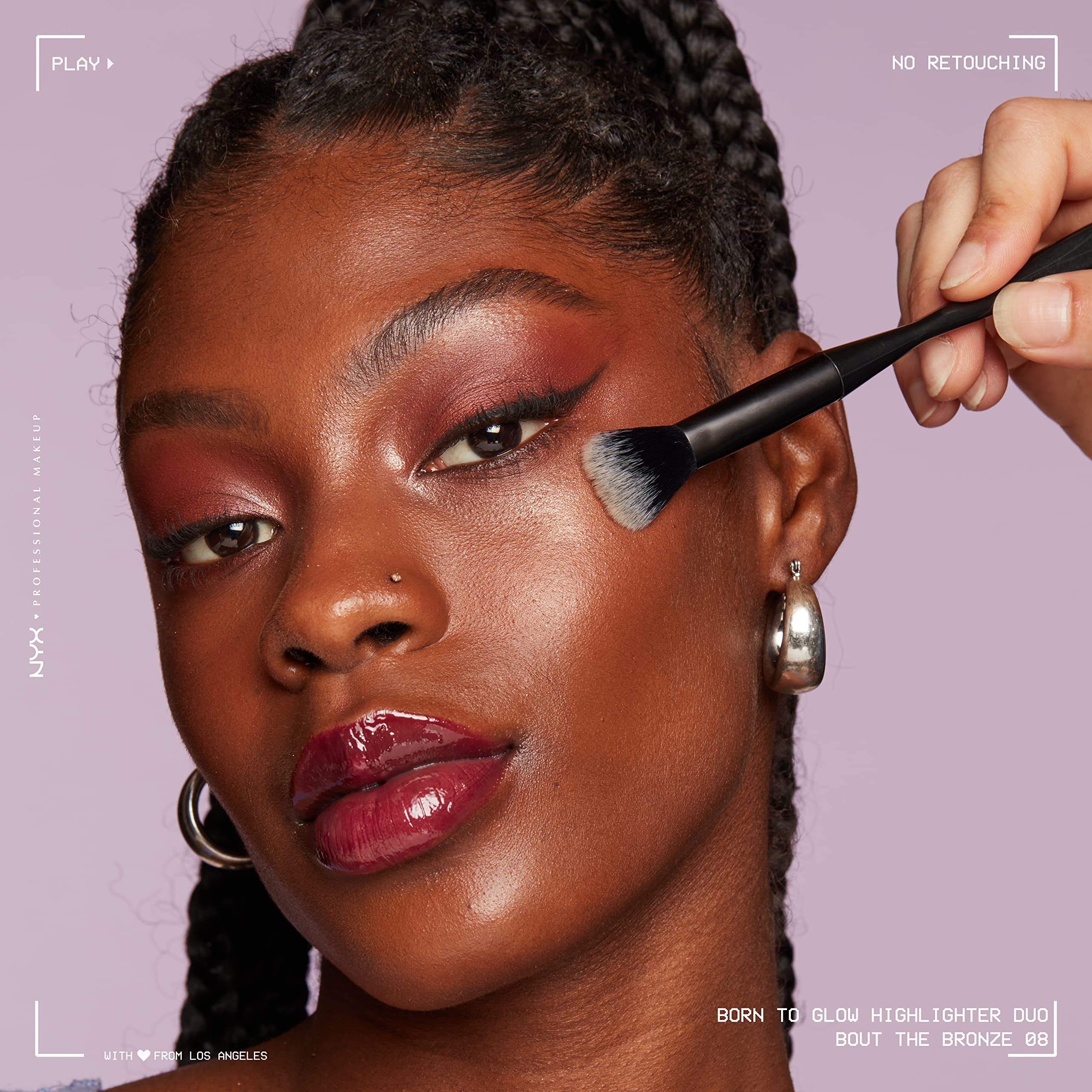 NYX PROFESSIONAL MAKEUP Born To Glow Icy Highlighter Duo - Bout The Bronze - Image 3