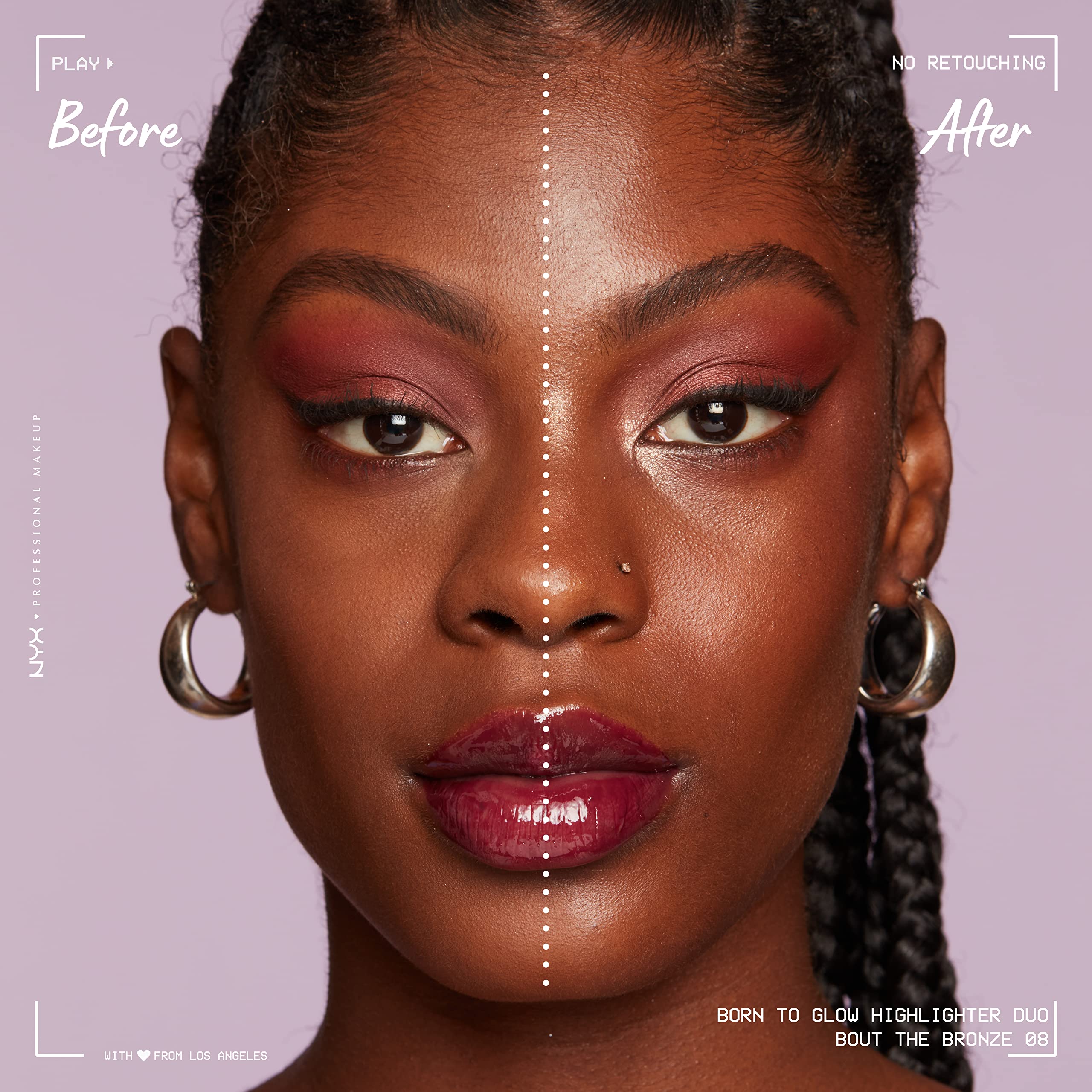NYX PROFESSIONAL MAKEUP Born To Glow Icy Highlighter Duo - Bout The Bronze - Image 4