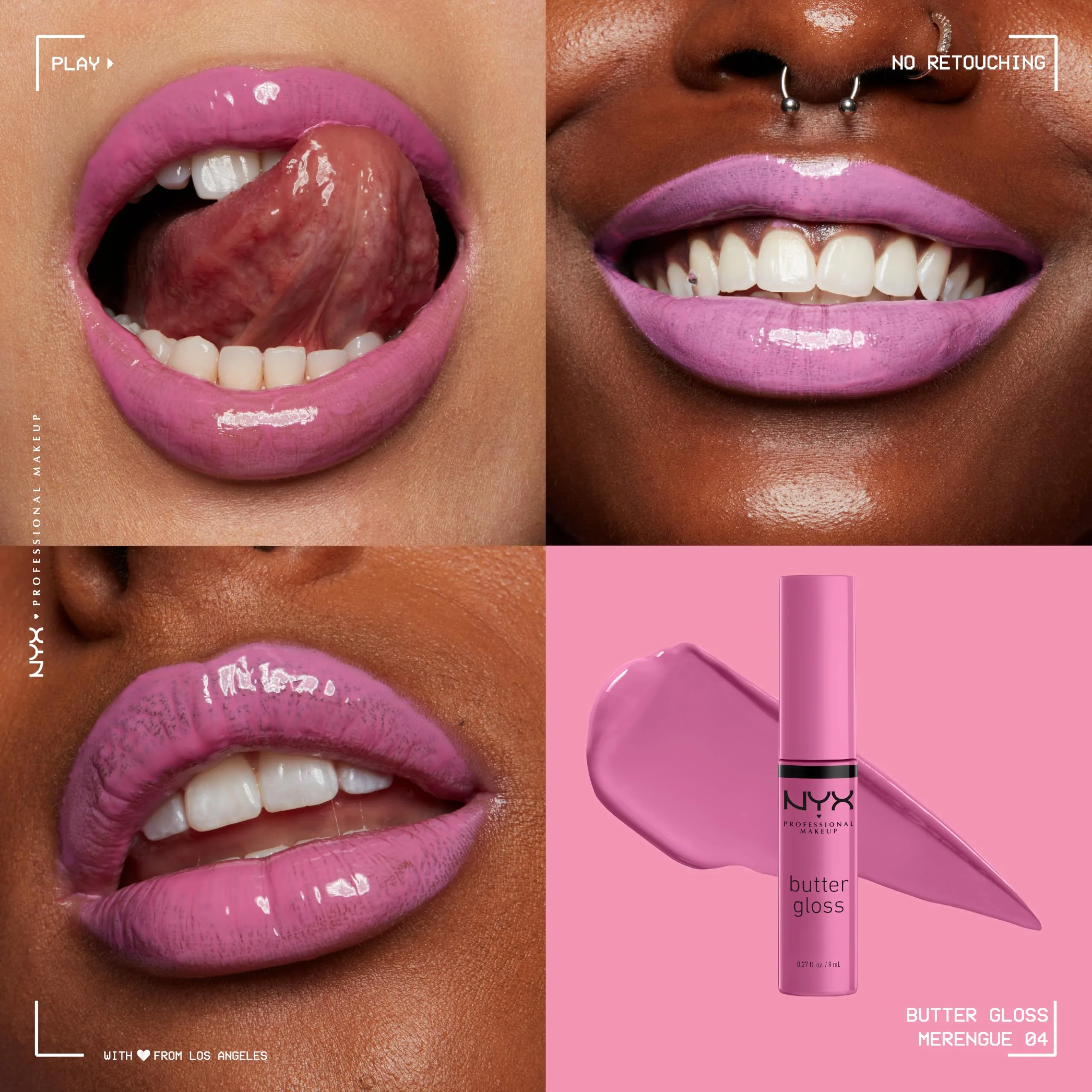 NYX PROFESSIONAL MAKEUP Butter Gloss, Non-Sticky Lip Gloss - Merengue (Pink Lilac) - Image 7