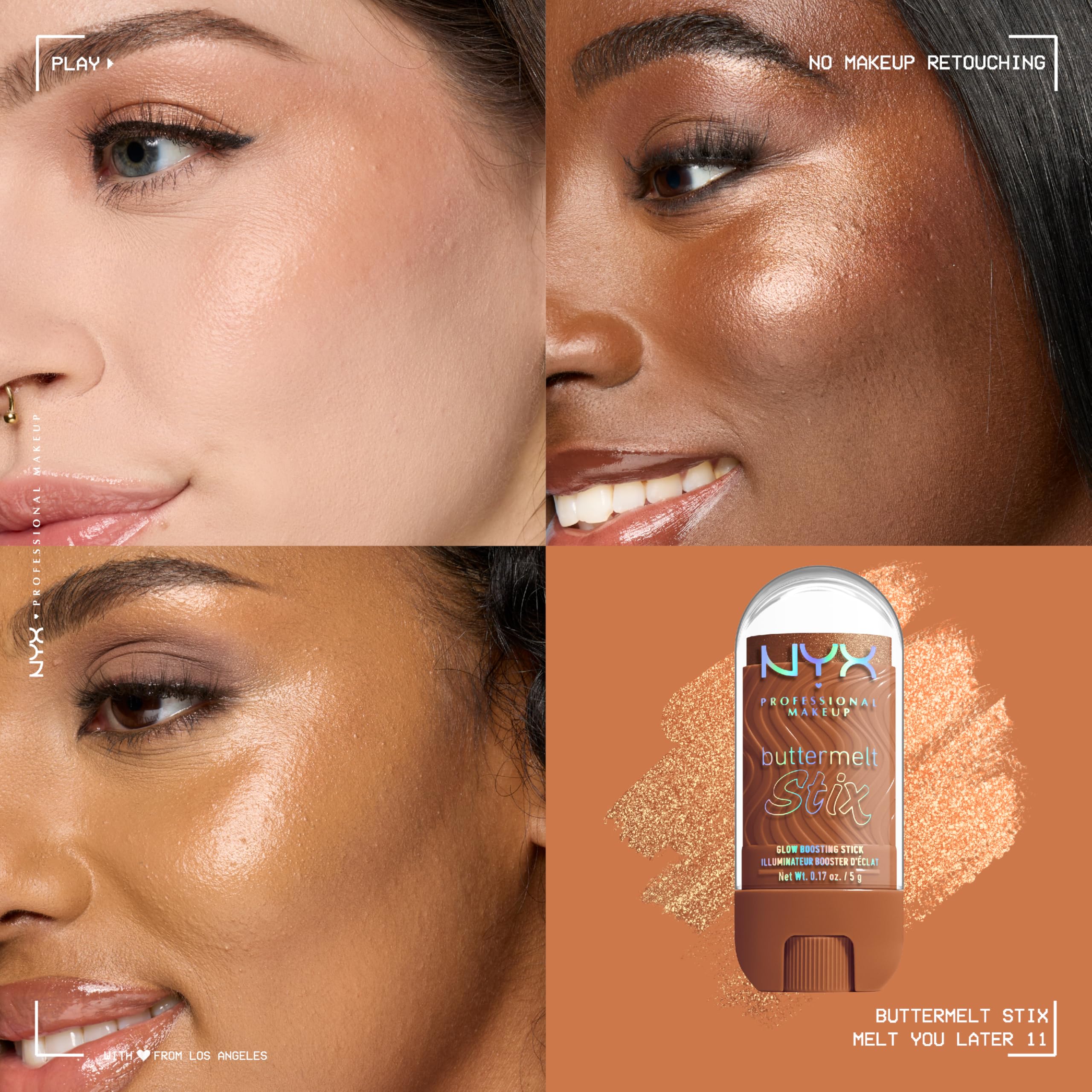 NYX PROFESSIONAL MAKEUP Buttermelt Glaze Stix, Non-Greasy Highlighter Stick With Up To 8HR Make Up Wear - 11 Melt You Later (Bronze) - Image 9