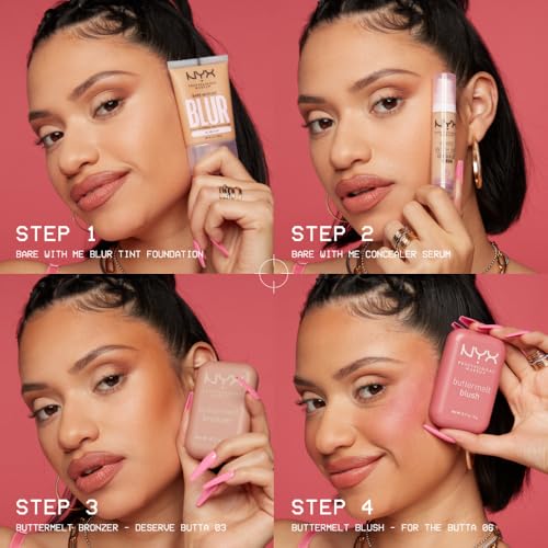 NYX PROFESSIONAL MAKEUP Buttermelt Powder Blush, Fade and Transfer-Resistant Blush, Up to 12HR Make Up Wear, Vegan Formula - Back And Butta - Image 4