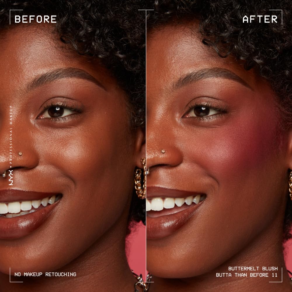 NYX PROFESSIONAL MAKEUP Buttermelt Powder Blush, Fade and Transfer-Resistant Blush, Up to 12HR Make Up Wear, Vegan Formula - Butta Than Before - Image 11