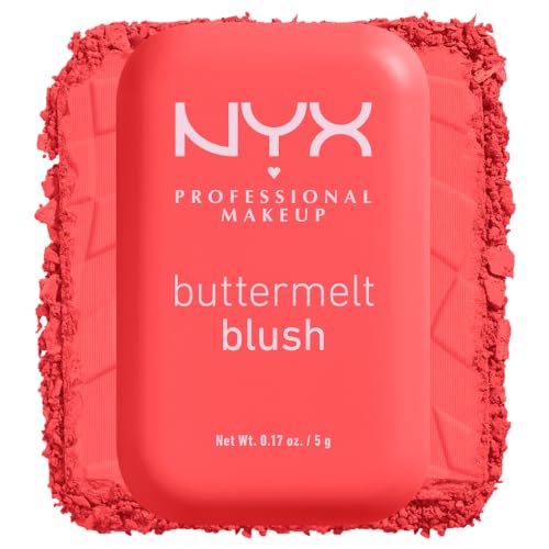 NYX PROFESSIONAL MAKEUP Buttermelt Powder Blush, Fade and Transfer-Resistant Blush, Up to 12HR Make Up Wear, Vegan Formula - Had Butta - Image 3
