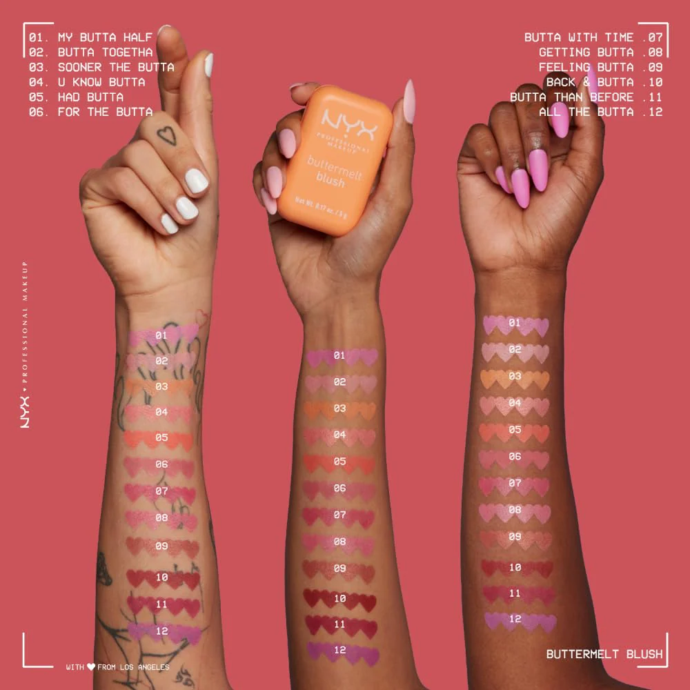 NYX PROFESSIONAL MAKEUP Buttermelt Powder Blush, Fade and Transfer-Resistant Blush, Up to 12HR Make Up Wear, Vegan Formula - My Butta Half - Image 7