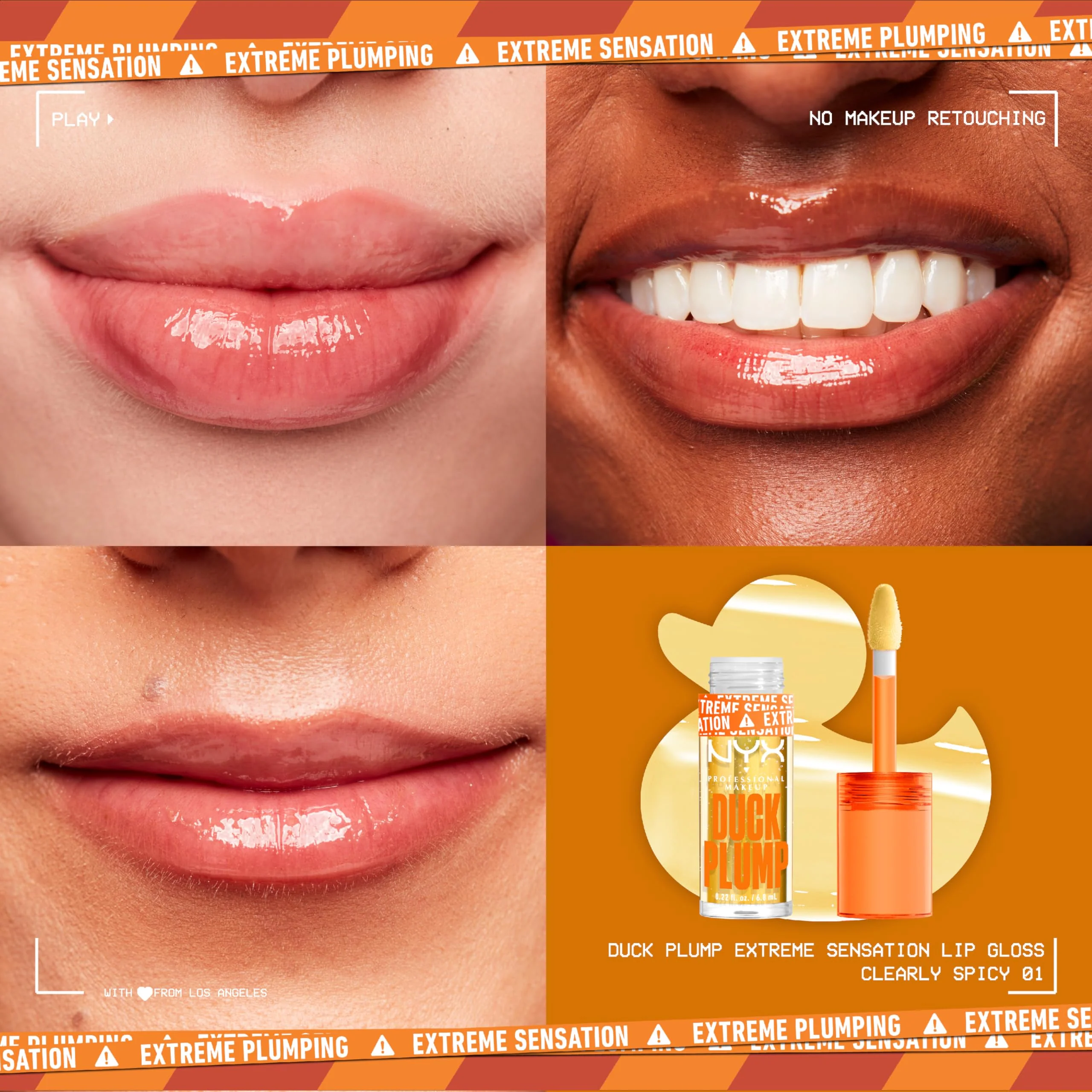NYX PROFESSIONAL MAKEUP Duck Plump High Pigment Lip Gloss, Lip Plumper Gloss with Spicy Ginger - Clearly Spicy - Image 6