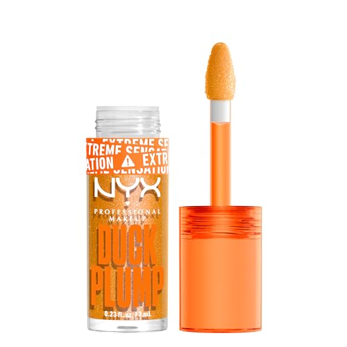 NYX PROFESSIONAL MAKEUP Duck Plump High Pigment Lip Gloss, Lip Plumper Gloss with Spicy Ginger - Flippin Slime - Image 2