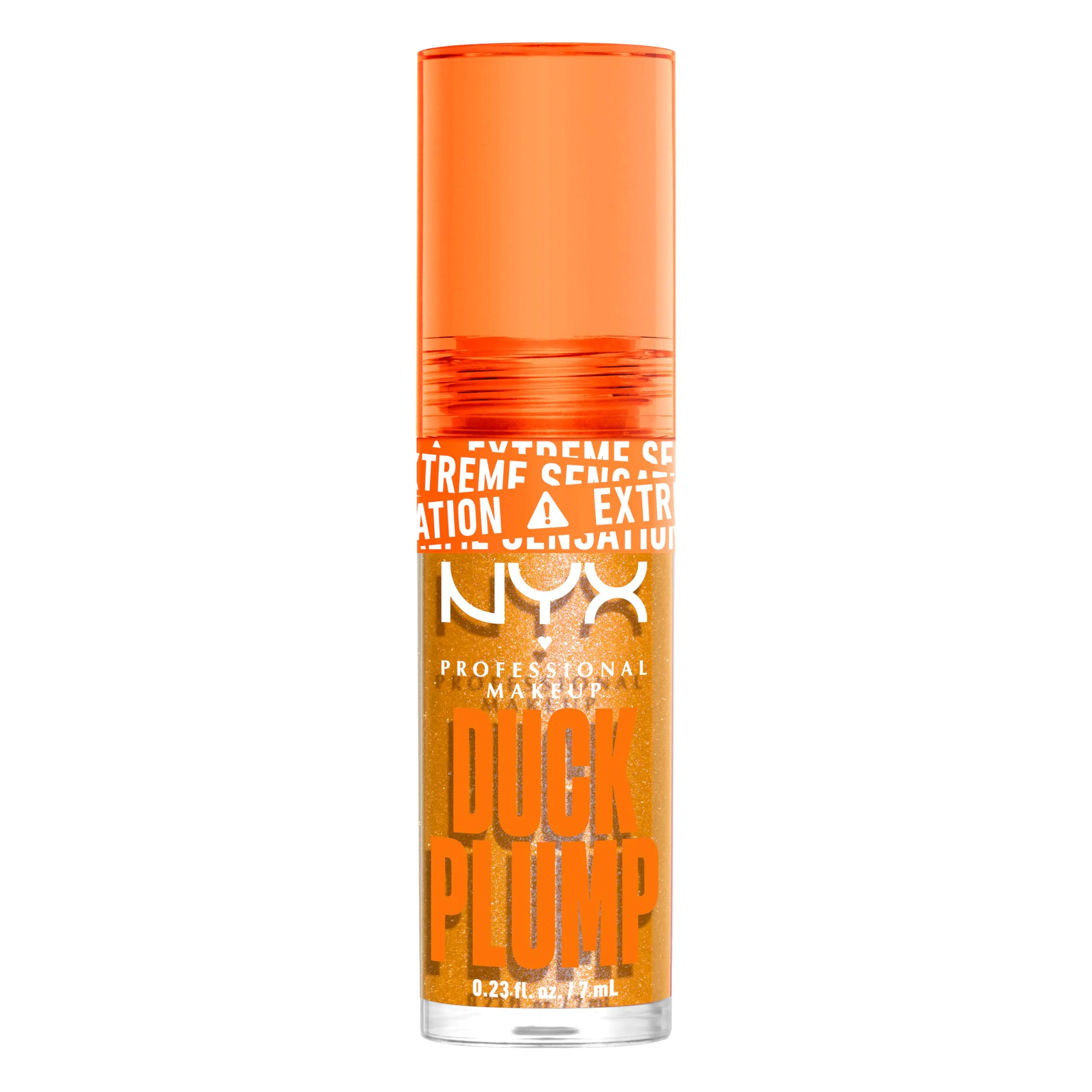 NYX PROFESSIONAL MAKEUP Duck Plump High Pigment Lip Gloss, Lip Plumper Gloss with Spicy Ginger - Flippin Slime - Image 3