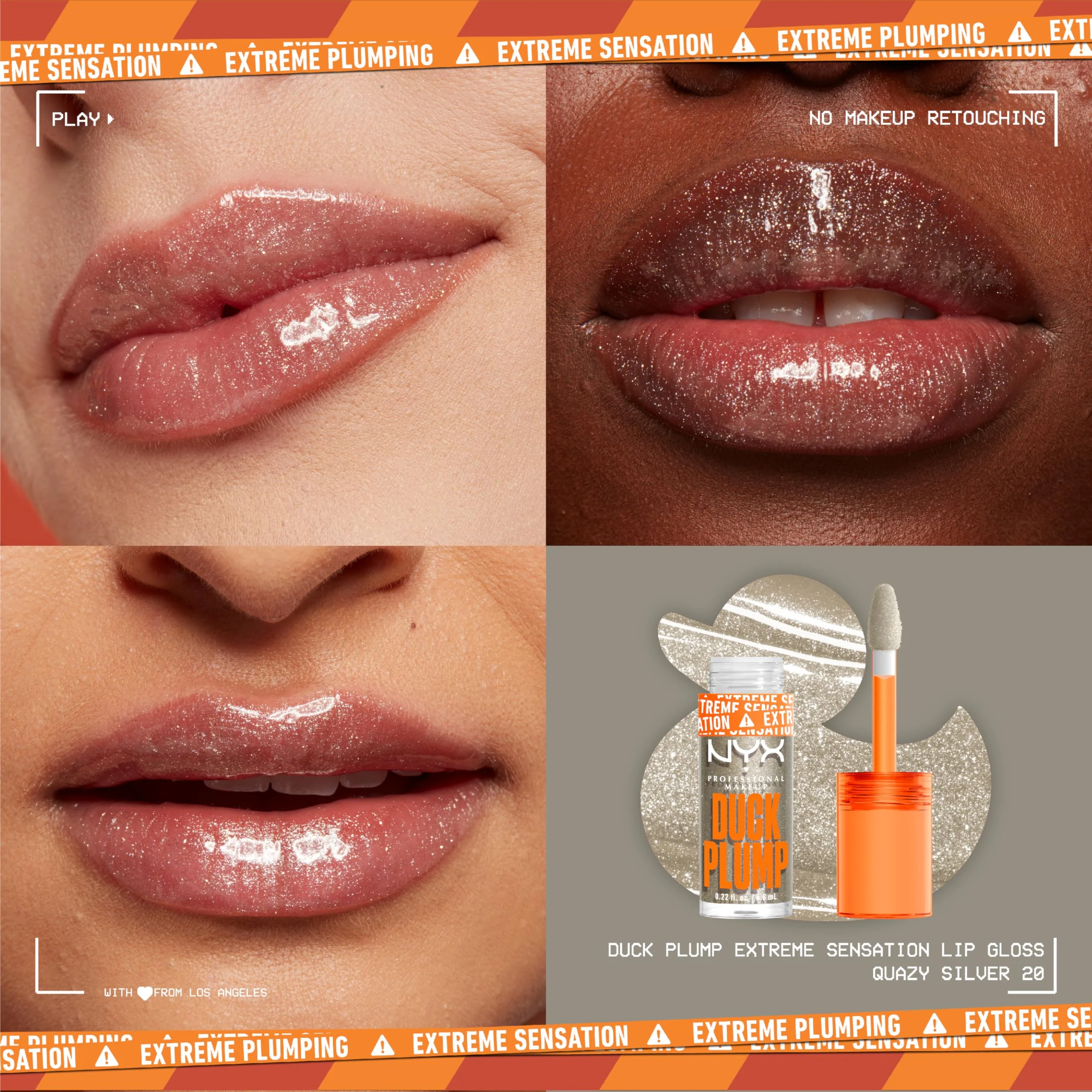 NYX PROFESSIONAL MAKEUP Duck Plump High Pigment Lip Gloss, Lip Plumper Gloss with Spicy Ginger - Quazy Silver - Image 10