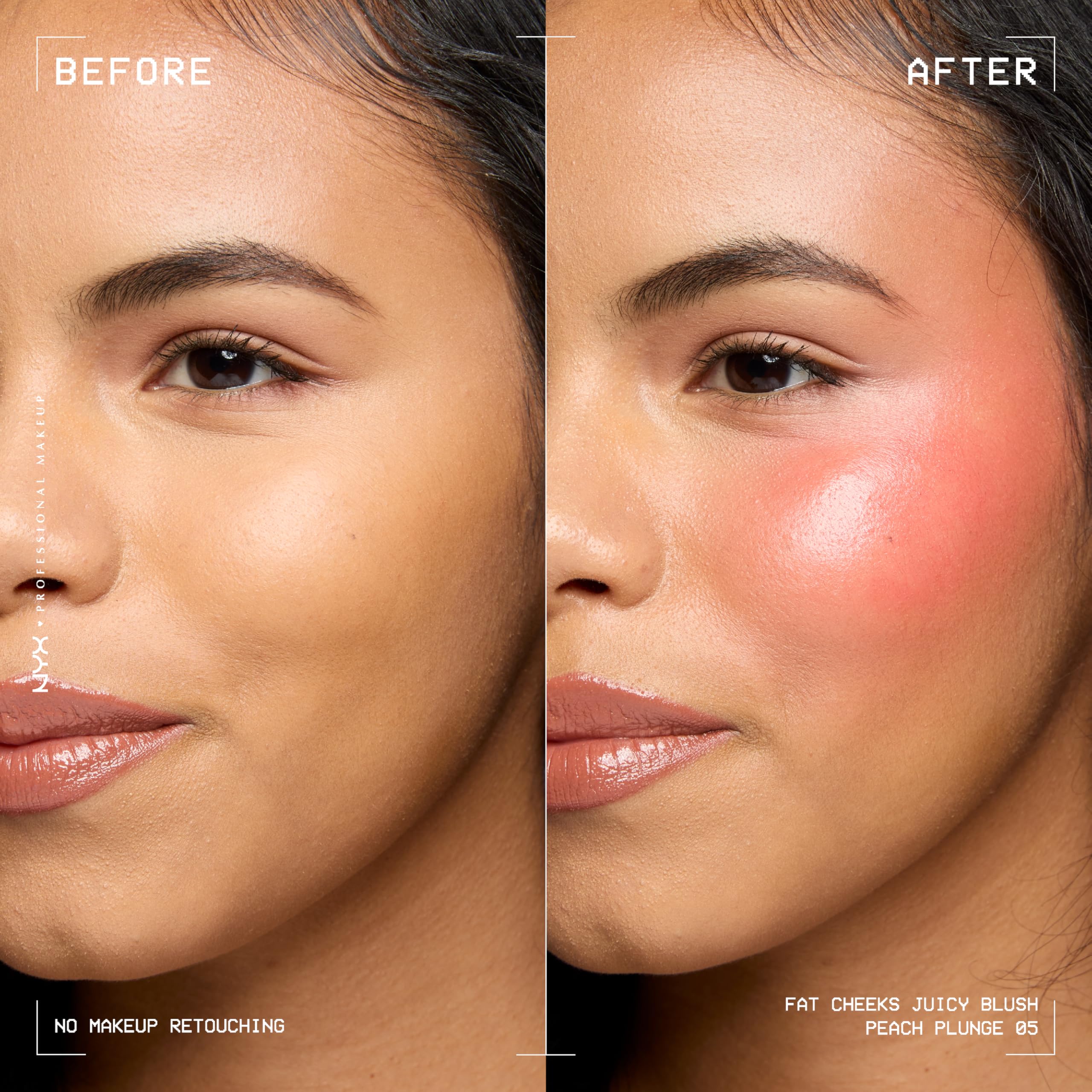 NYX PROFESSIONAL MAKEUP Fat Cheeks Liquid Blush, Buildable, Dewy Blush with Long-Lasting 12HR Wear - Peach Plunge (Bright Peach) - Image 8