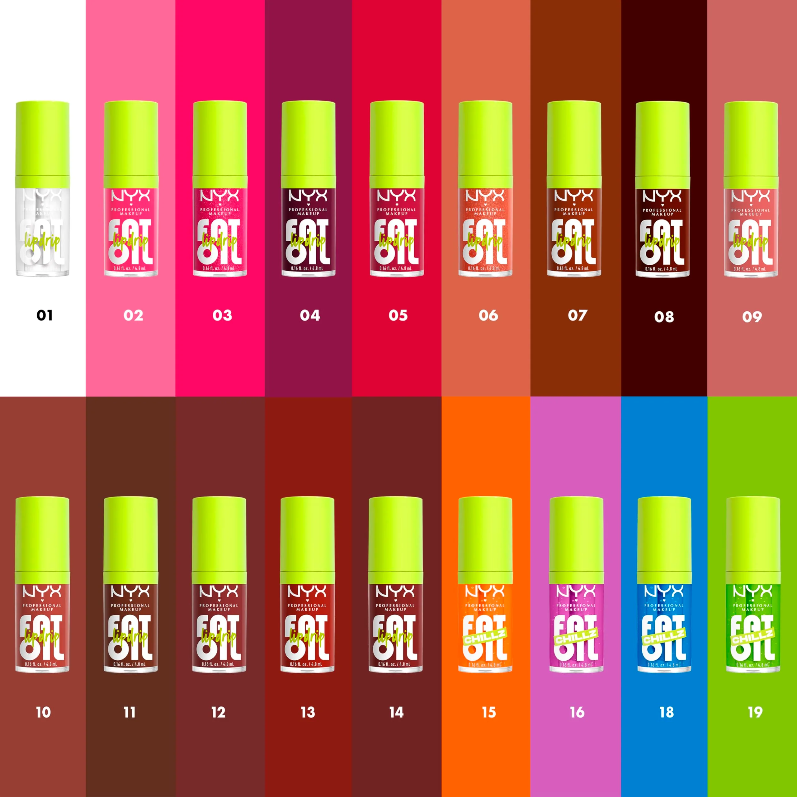 NYX PROFESSIONAL MAKEUP Fat Oil Chillz, Moisturizing, Shiny and Vegan Tinted Lip Gloss - Kiwi Freeze (Sheer Green) - Image 2