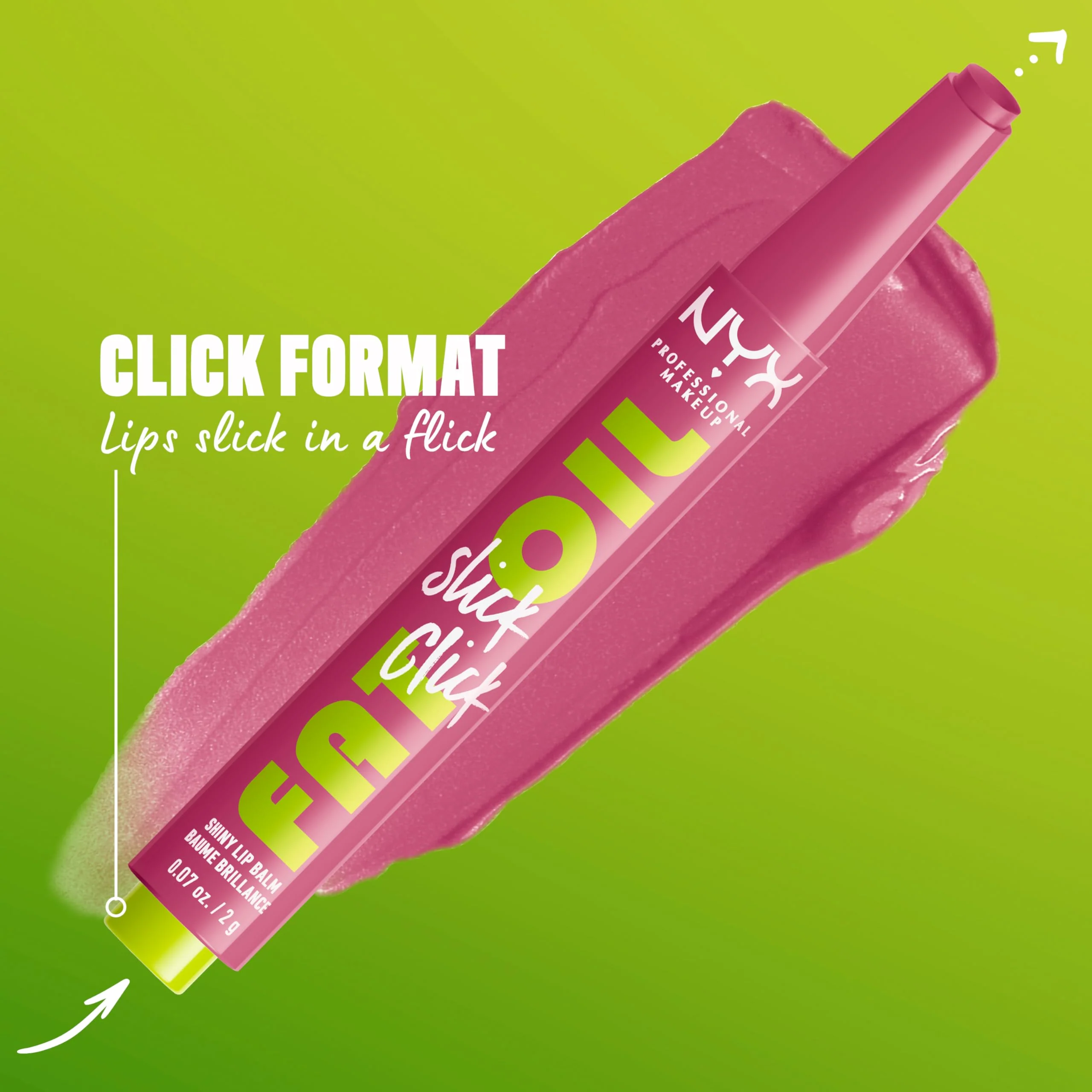 NYX PROFESSIONAL MAKEUP Fat Oil Slick Click, Lightweight, Buildable, Pigmented Vegan Lip Balm - DM Me - Image 6