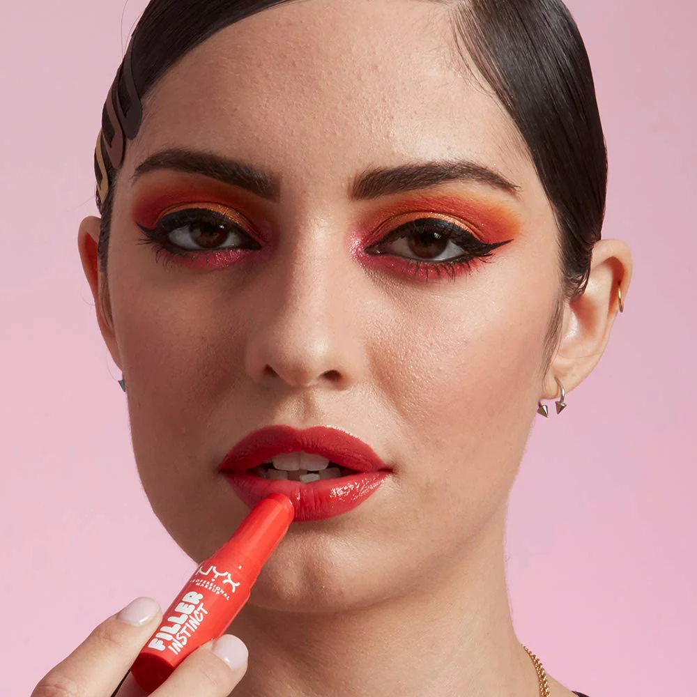 NYX PROFESSIONAL MAKEUP Filler Instinct Plumping Lip Color, Lip Balm - Besos (Coral Red) - Image 4