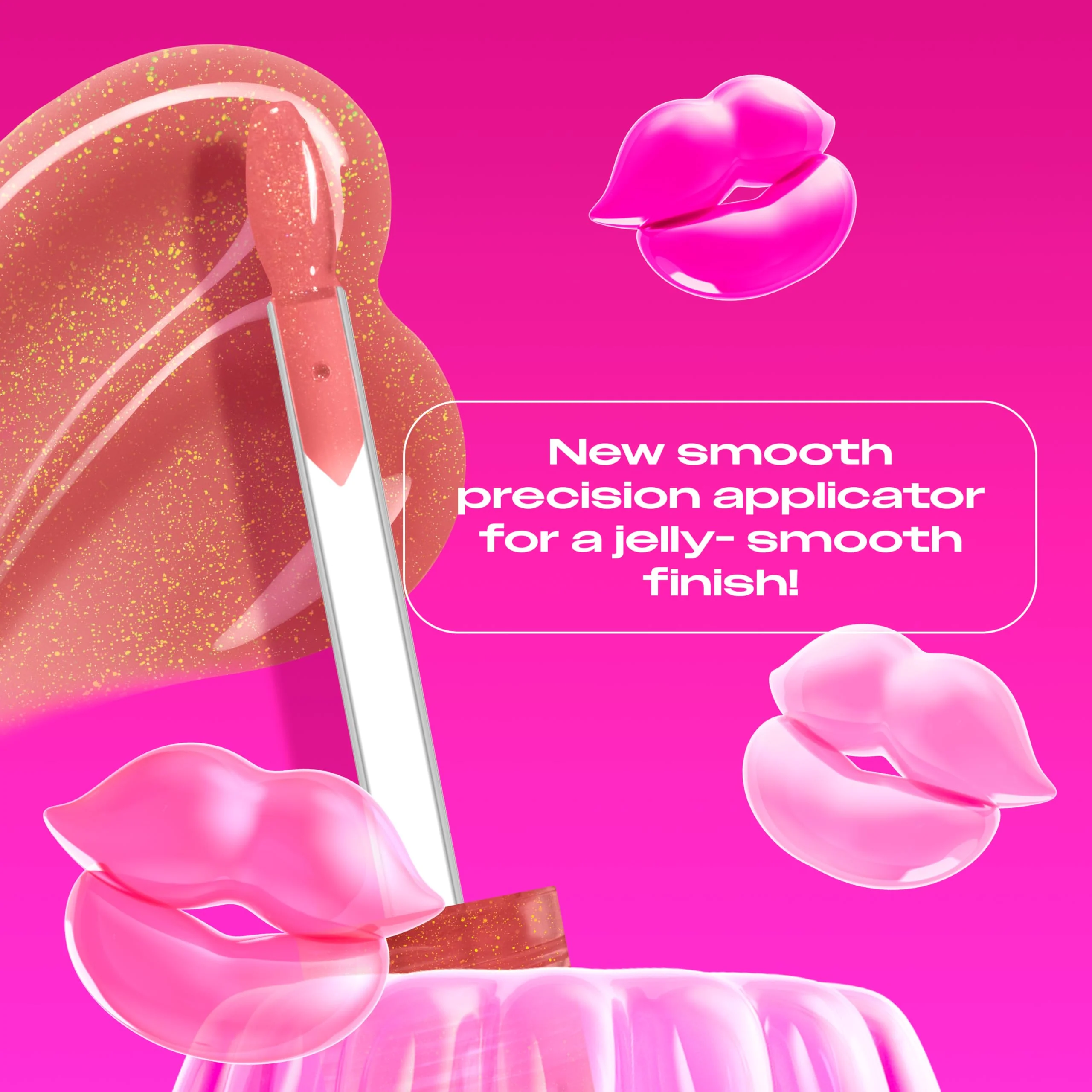 NYX PROFESSIONAL MAKEUP Jelly Job Lip Gloss, Lip Tint Gloss with Full-Bodied, Smoothing, and Hyper-Glossy Shine - Honey, It's Jelly (Nude Pearl Shimmer) - Image 8