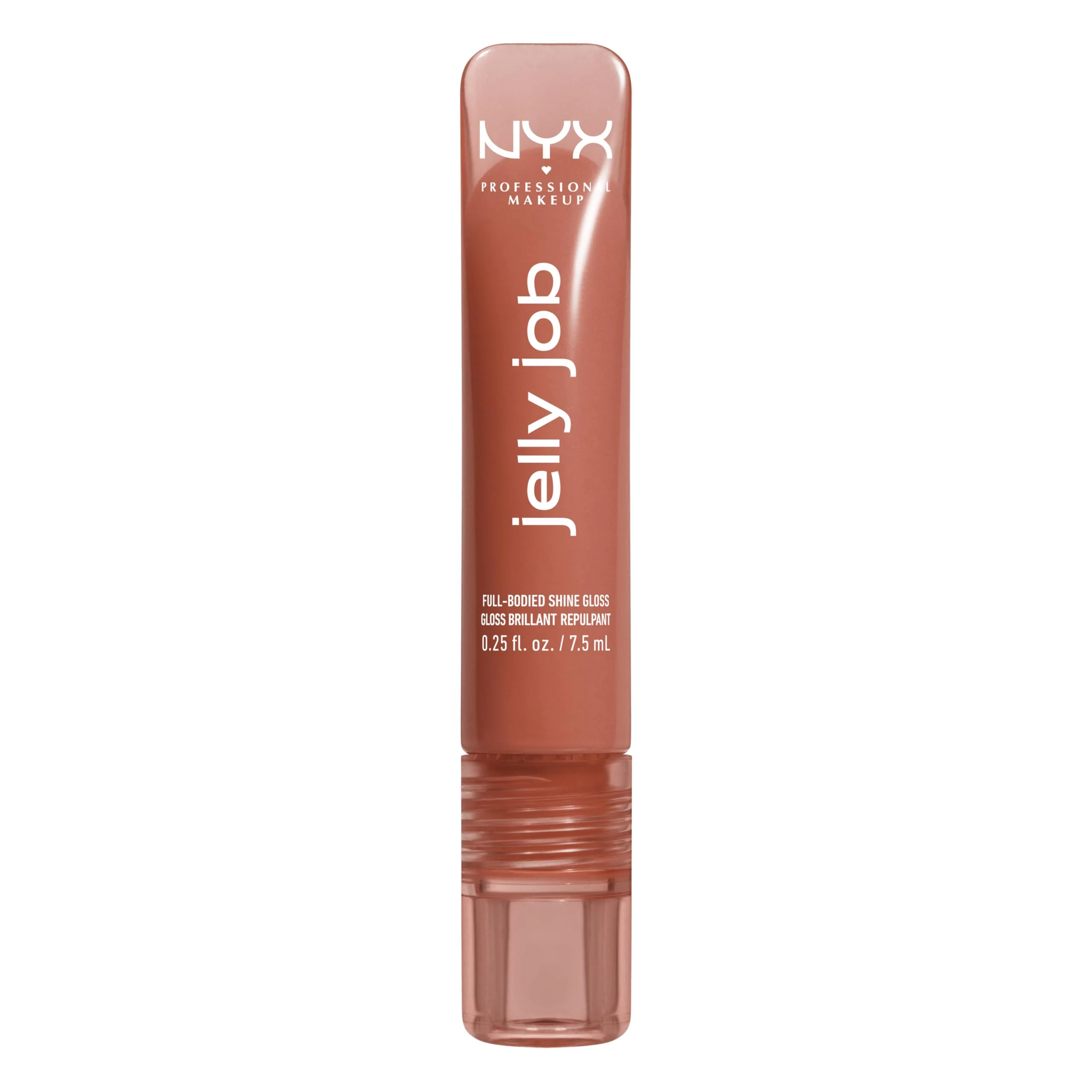 NYX PROFESSIONAL MAKEUP Jelly Job Lip Gloss, Lip Tint Gloss with Full-Bodied, Smoothing, and Hyper-Glossy Shine - Toast N' Jelly (Pale Nude) - Image 3