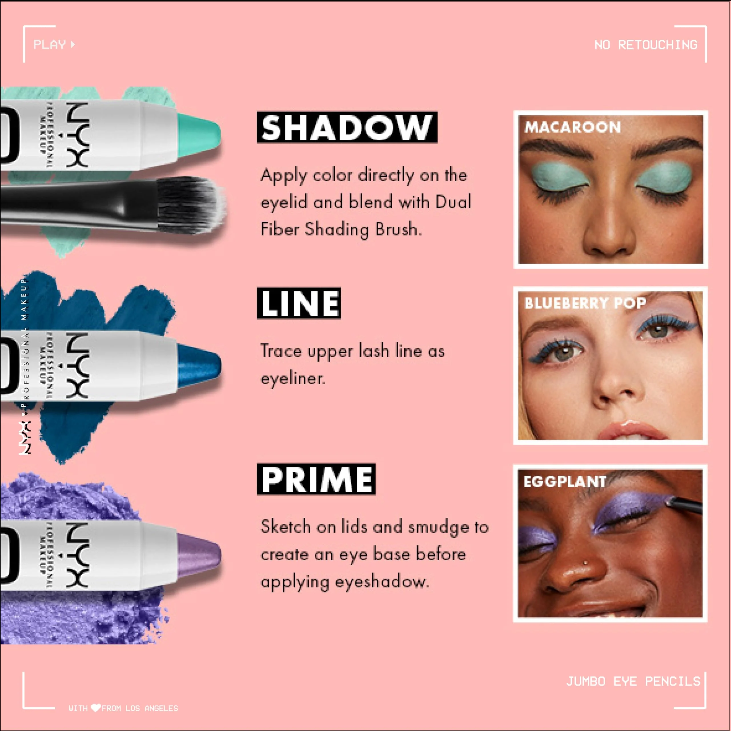 NYX PROFESSIONAL MAKEUP Jumbo Eye Pencil, Blendable Eyeshadow Stick & Eyeliner Pencil - Donut (Lilac) - Image 3