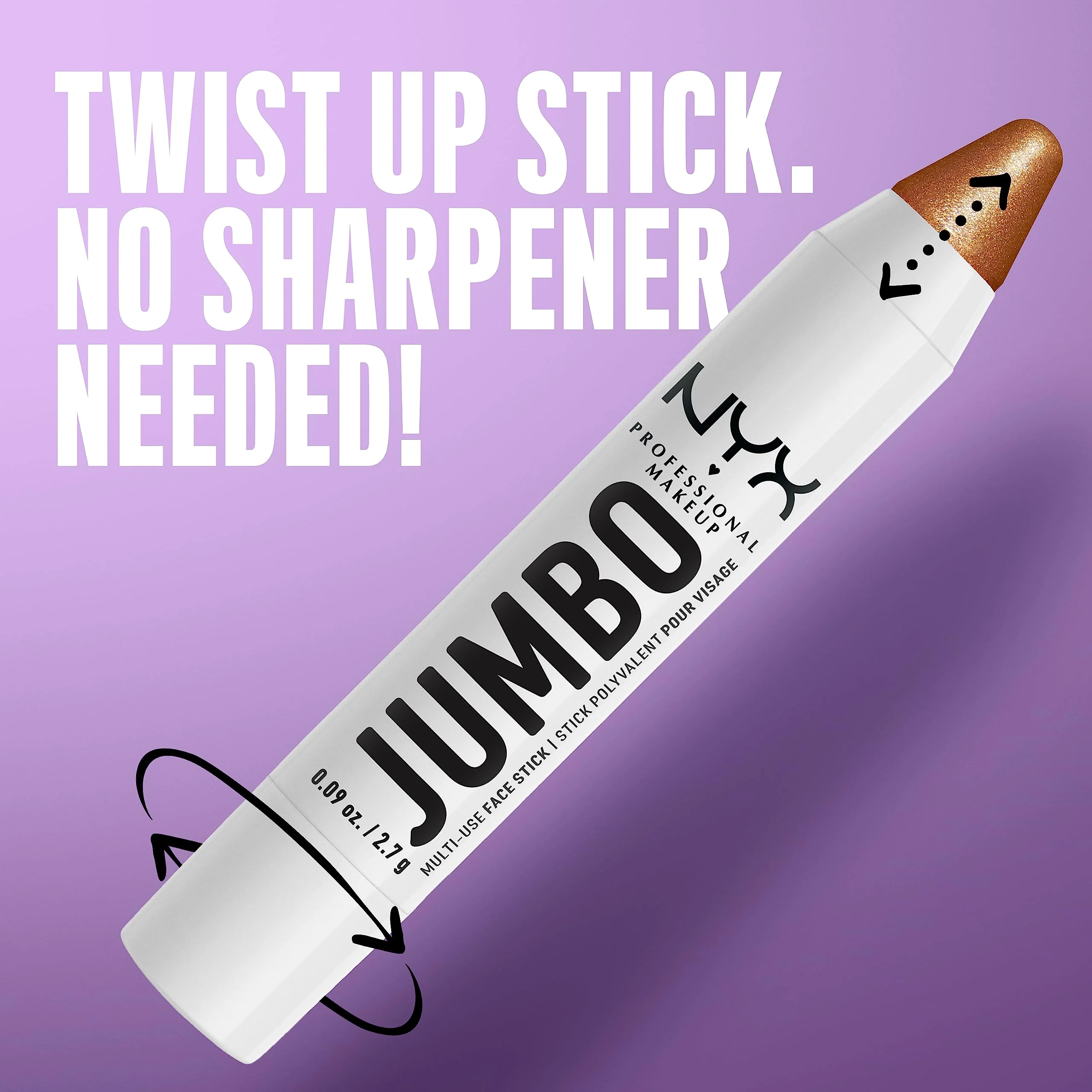 NYX PROFESSIONAL MAKEUP, Jumbo Multi-Use Face Highlighter Stick - Apple Pie - Image 8