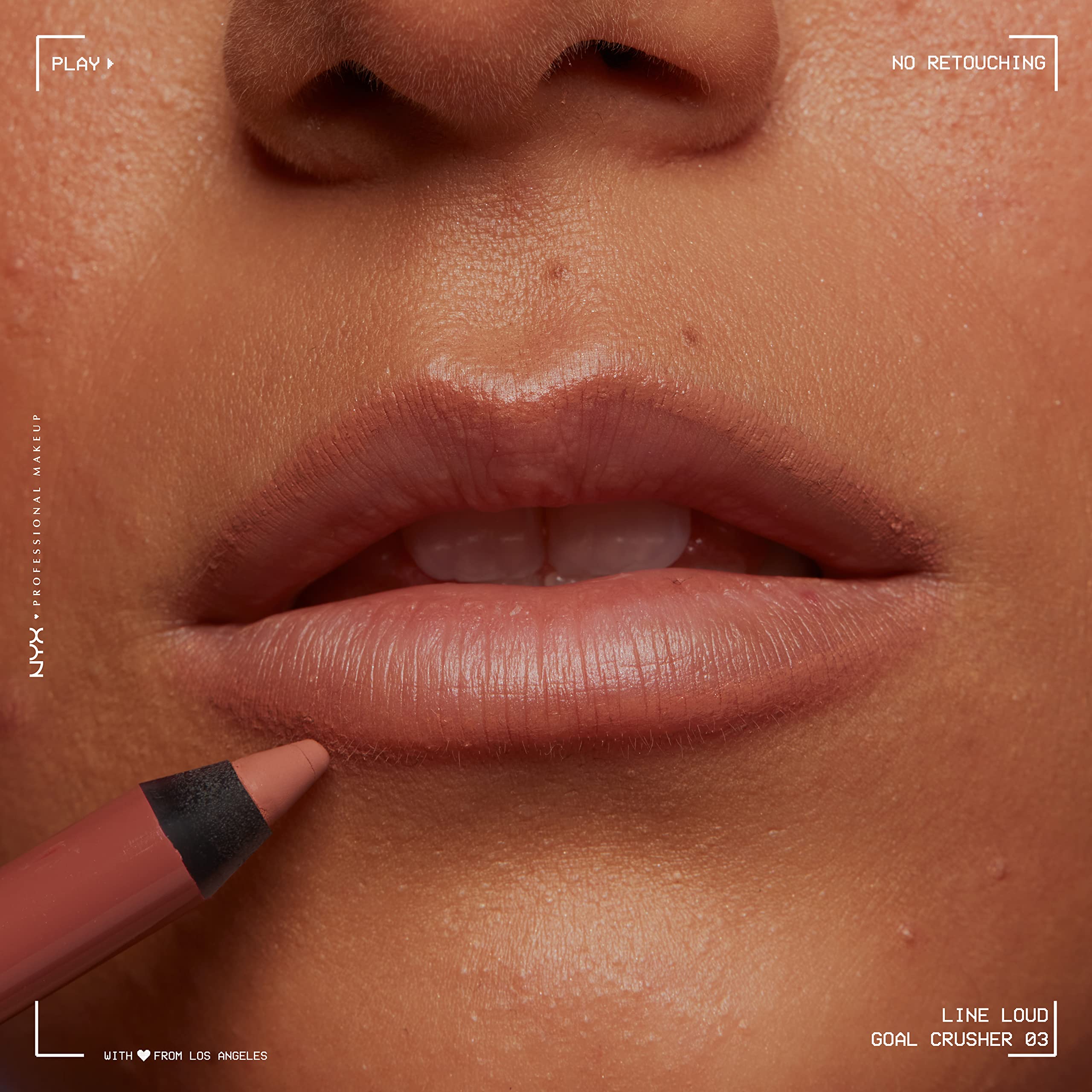 NYX PROFESSIONAL MAKEUP Line Loud Lip Liner, Longwear and Pigmented Lip Pencil with Jojoba Oil & Vitamin E - Goal Crusher (Midtone Beige) - Image 4