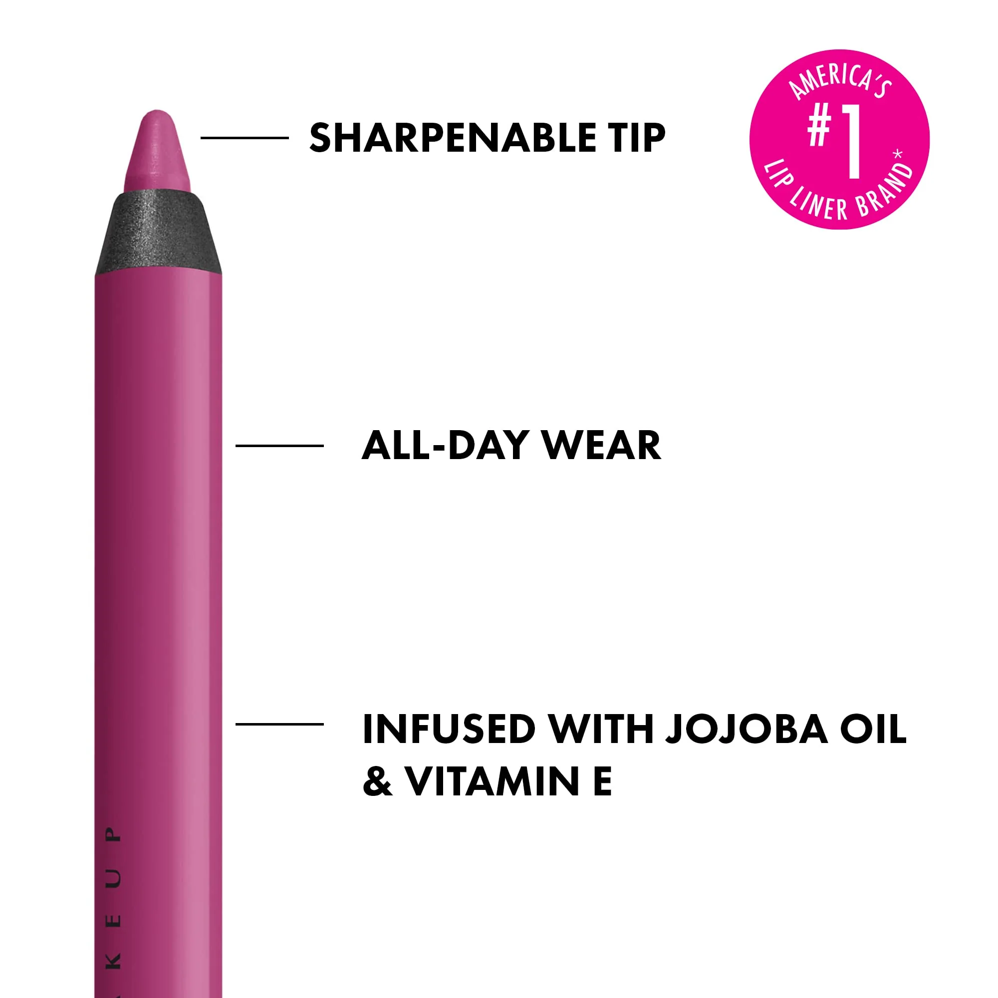 NYX PROFESSIONAL MAKEUP Line Loud Lip Liner, Longwear and Pigmented Lip Pencil with Jojoba Oil & Vitamin E - Hottie Hijacker (Hot Blue Pink) - Image 11