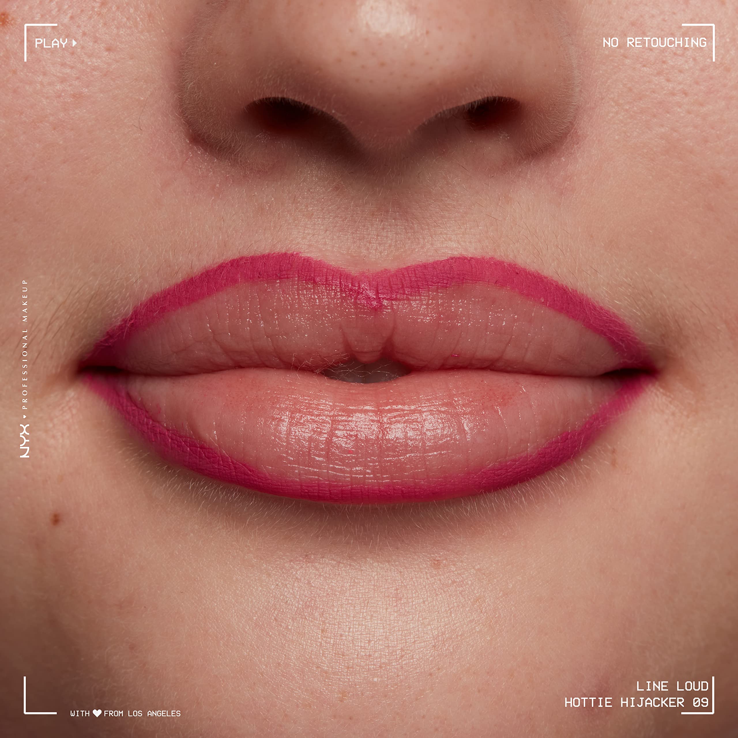 NYX PROFESSIONAL MAKEUP Line Loud Lip Liner, Longwear and Pigmented Lip Pencil with Jojoba Oil & Vitamin E - Hottie Hijacker (Hot Blue Pink) - Image 8