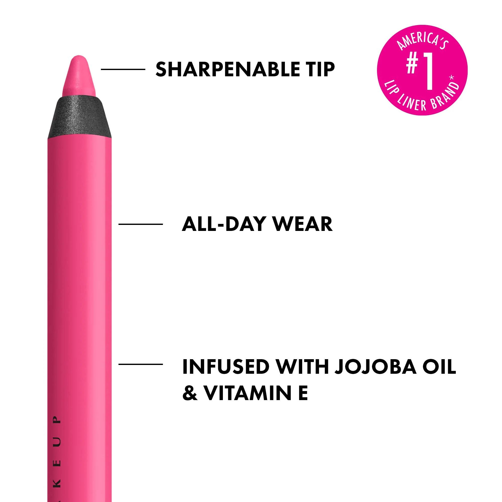 NYX PROFESSIONAL MAKEUP Line Loud Lip Liner, Longwear and Pigmented Lip Pencil with Jojoba Oil & Vitamin E - Movin' Up (Bright Pink Peach) - Image 10
