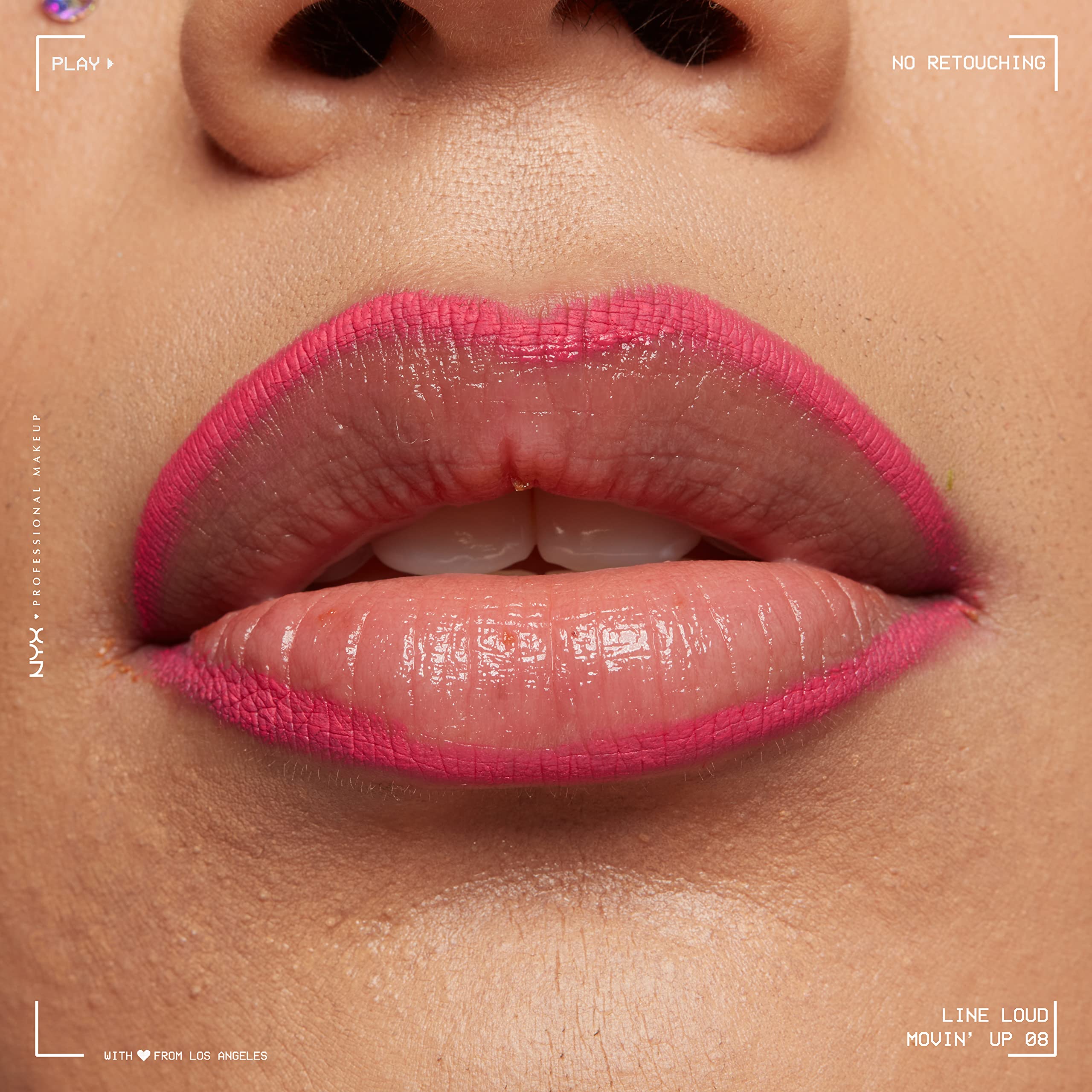 NYX PROFESSIONAL MAKEUP Line Loud Lip Liner, Longwear and Pigmented Lip Pencil with Jojoba Oil & Vitamin E - Movin' Up (Bright Pink Peach) - Image 5