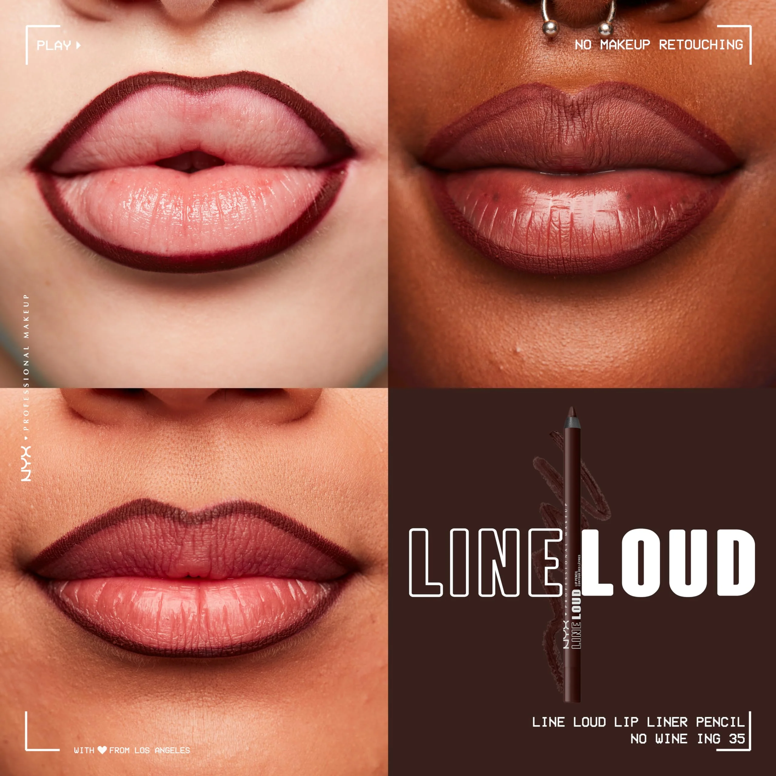 NYX PROFESSIONAL MAKEUP Line Loud Lip Liner, Longwear and Pigmented Lip Pencil with Jojoba Oil & Vitamin E - Ten Out Of Ten - Image 6