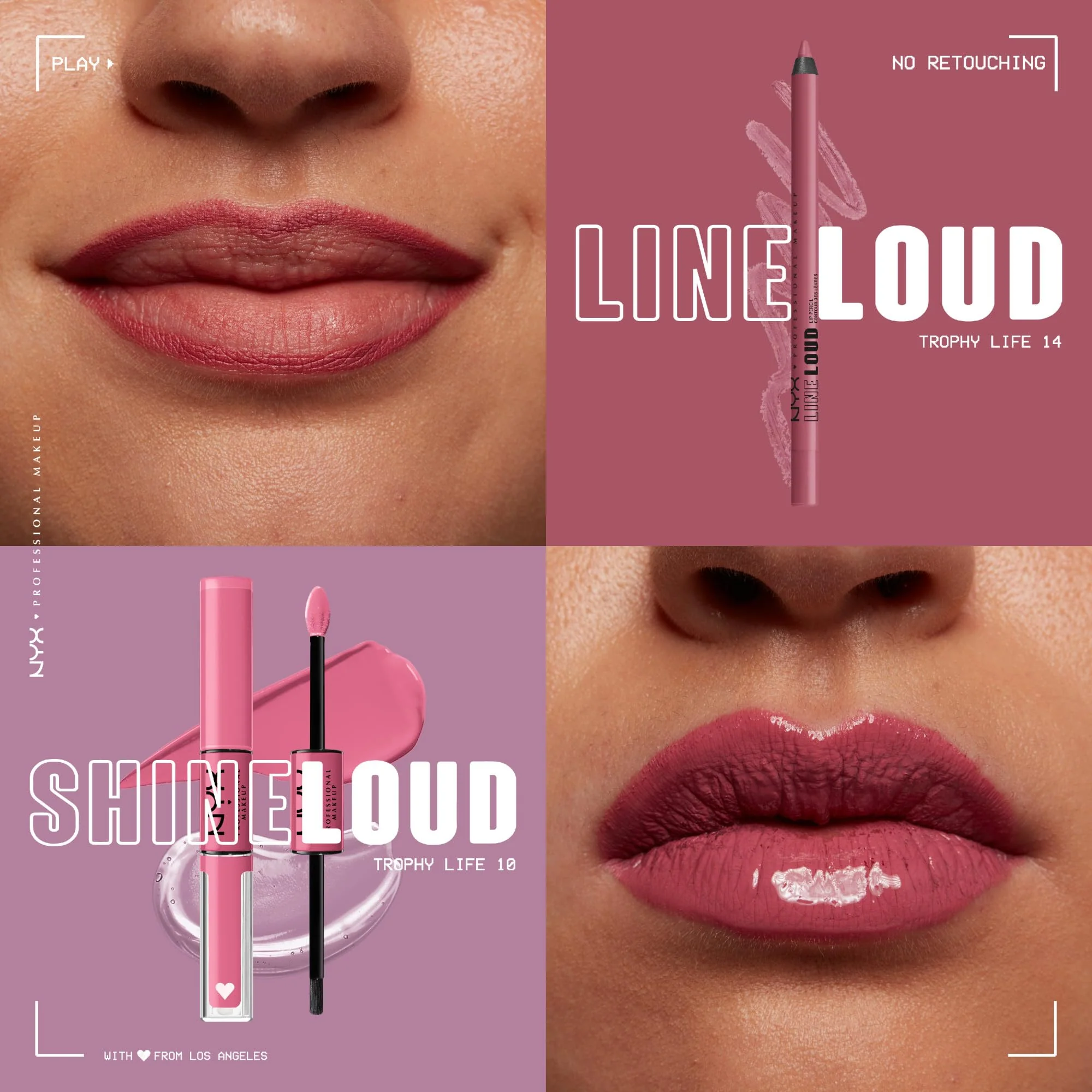 NYX PROFESSIONAL MAKEUP Line Loud Lip Liner, Longwear and Pigmented Lip Pencil with Jojoba Oil & Vitamin E - Trophy Life (Mauve Pink) - Image 3