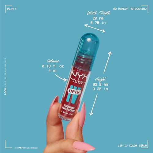 NYX PROFESSIONAL MAKEUP Lip IV Hydrating Glossy Lip Stain with 12HR Hydration - Berry Thirsty (Red) - Image 2
