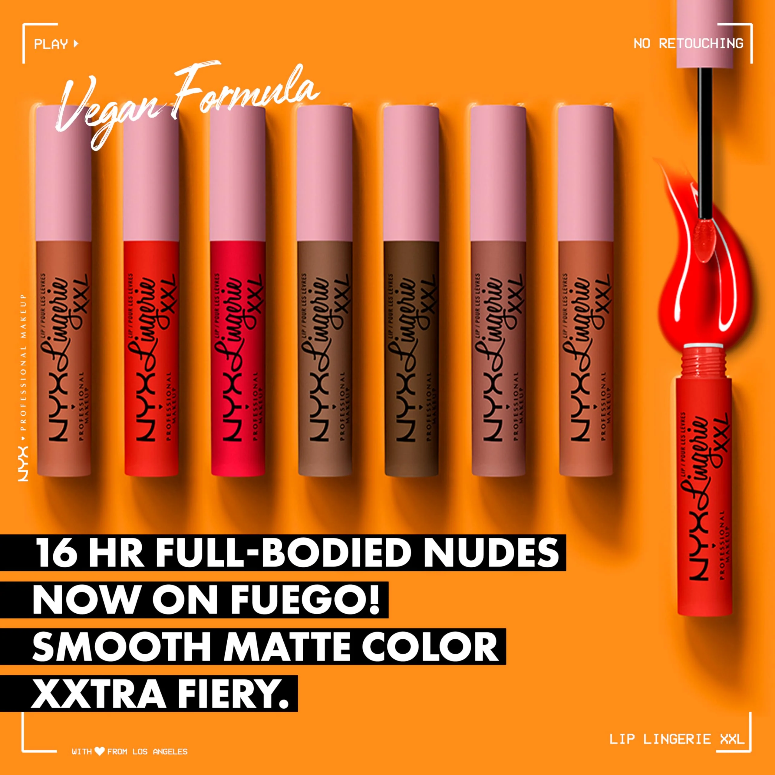 NYX PROFESSIONAL MAKEUP Lip Lingerie XXL Matte Liquid Lipstick - On Fuego (Fire Red) - Image 7