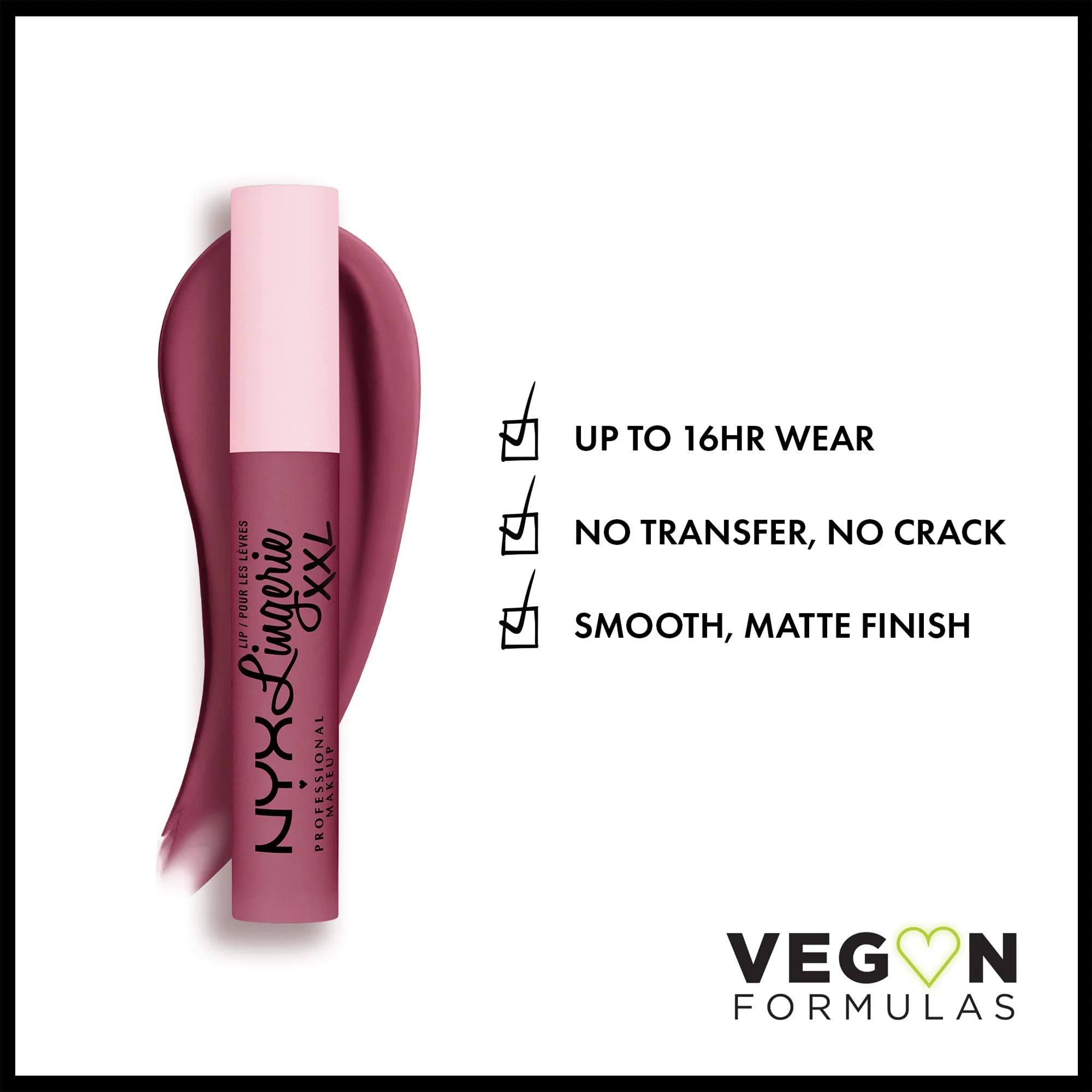 NYX PROFESSIONAL MAKEUP Lip Lingerie XXL Matte Liquid Lipstick - Unlaced (Cool Toned Dusty Rose) - Image 7