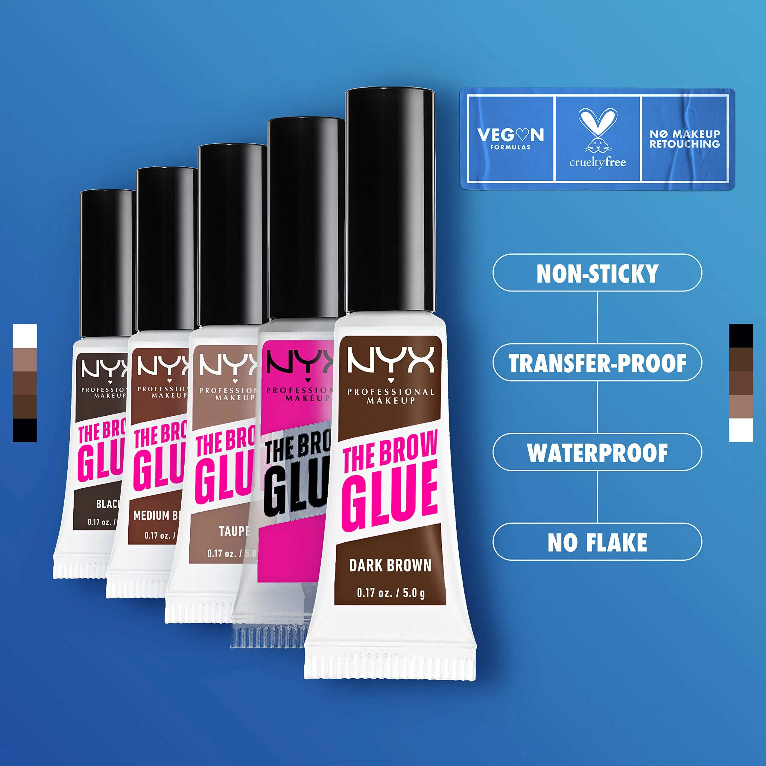 NYX PROFESSIONAL MAKEUP Micro Brow Pencil (Ash Brown) + Brow Glue (Clear), 2-Pack Bundle - Image 3