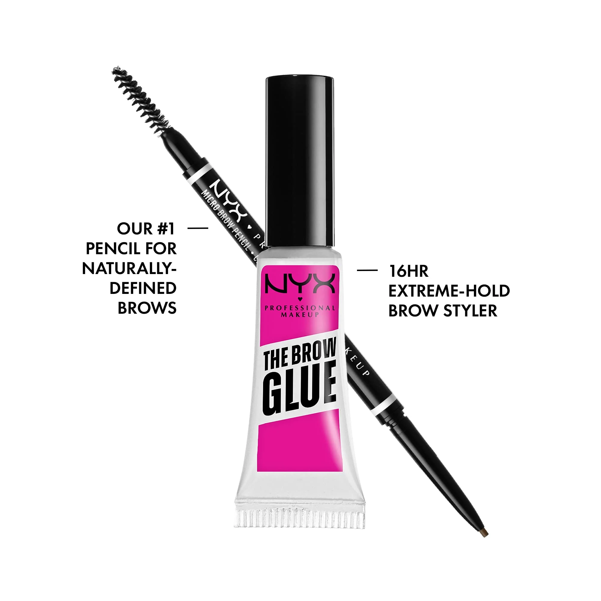 NYX PROFESSIONAL MAKEUP Micro Brow Pencil (Ash Brown) + Brow Glue (Clear), 2-Pack Bundle - Image 8