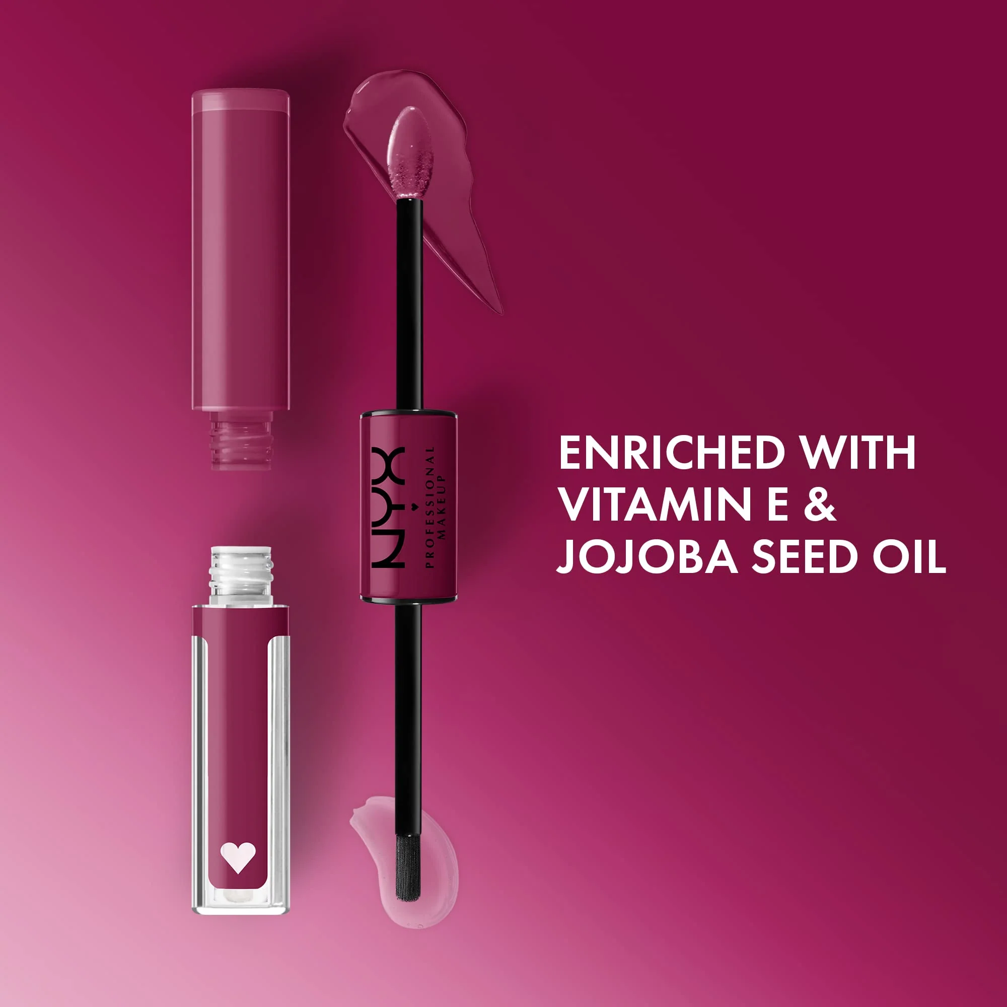 NYX PROFESSIONAL MAKEUP Shine Loud, Long-Lasting Liquid Lipstick with Clear Lip Gloss - In Charge (Perfect Berry) - Image 6