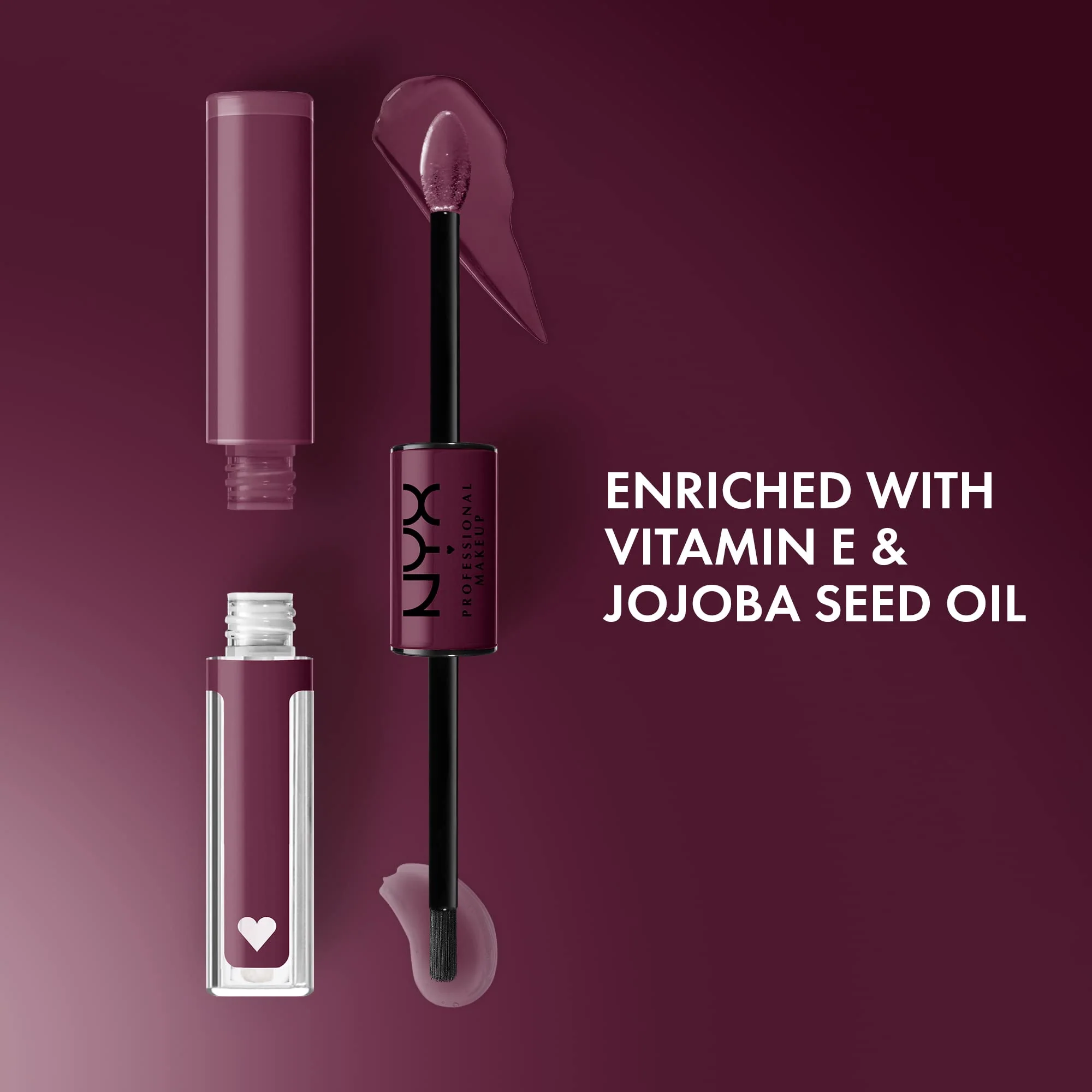 NYX PROFESSIONAL MAKEUP Shine Loud, Long-Lasting Liquid Lipstick with Clear Lip Gloss - Make It Work (Cool-Toned Plum) - Image 6