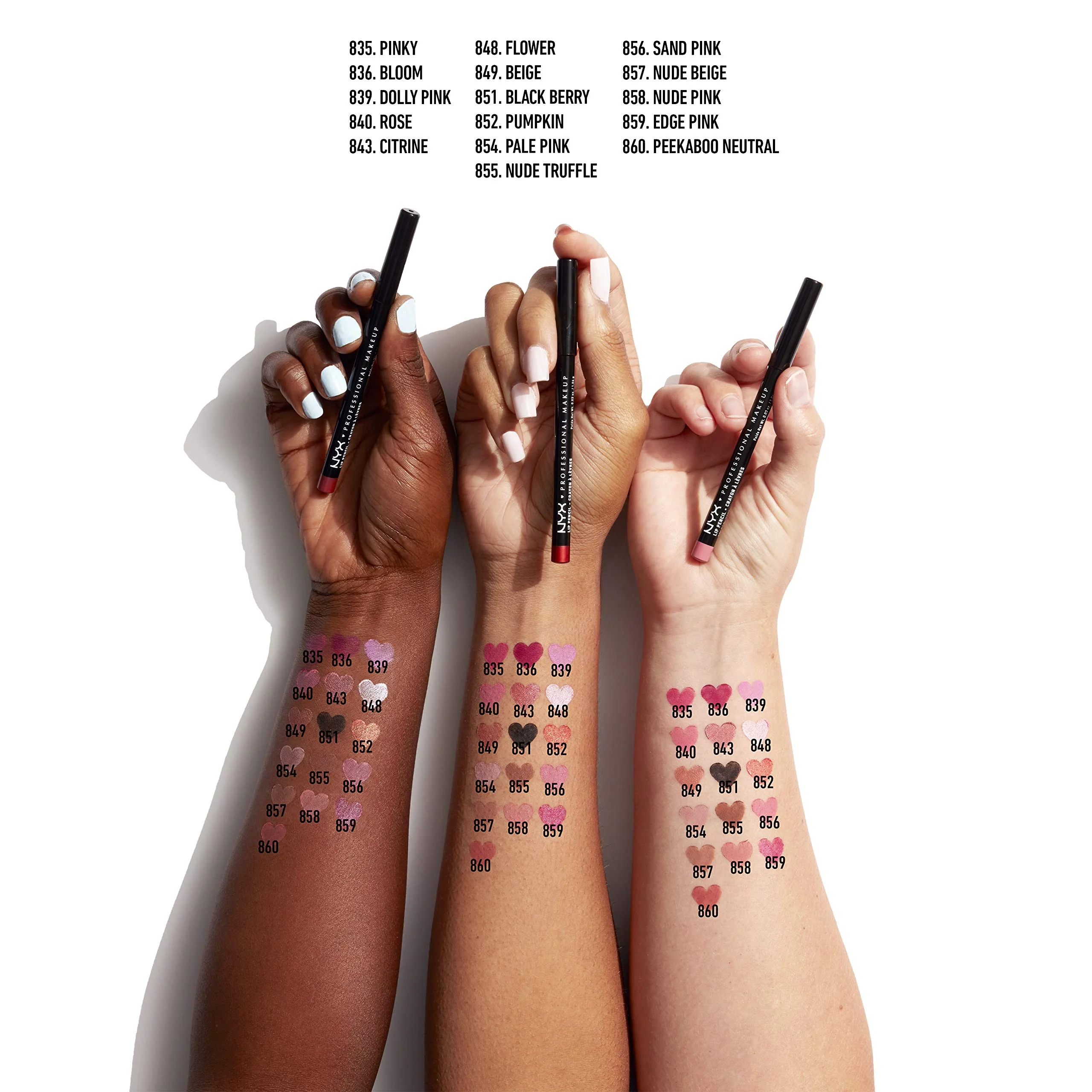 NYX PROFESSIONAL MAKEUP Slim Lip Pencil, Long-Lasting Creamy Lip Liner - Sand Pink - Image 3
