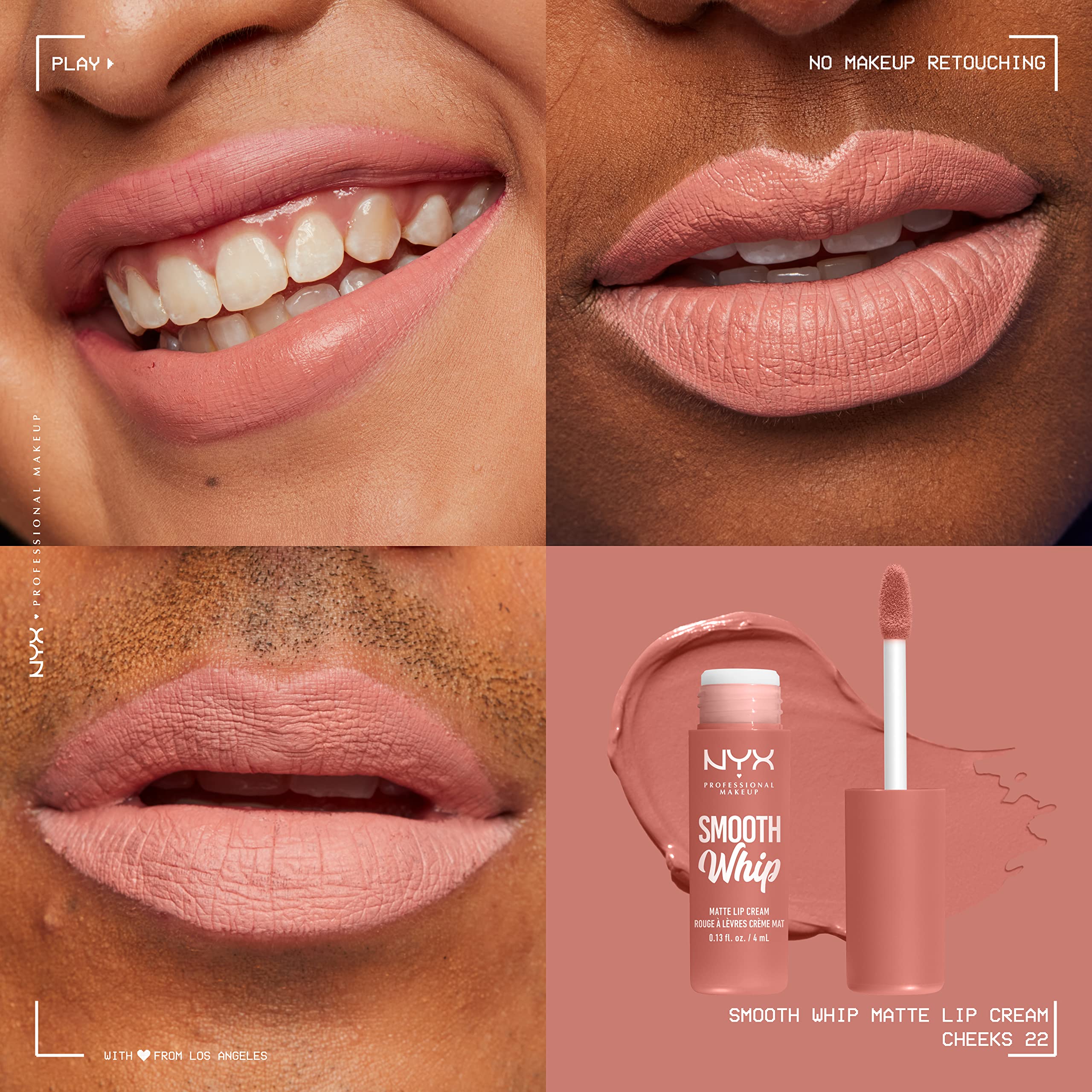 NYX PROFESSIONAL MAKEUP Smooth Whip Matte Lip Cream, Long Lasting, Moisturizing, Vegan Liquid Lipstick - Cheeks (Soft Pinky Nude) - Image 9