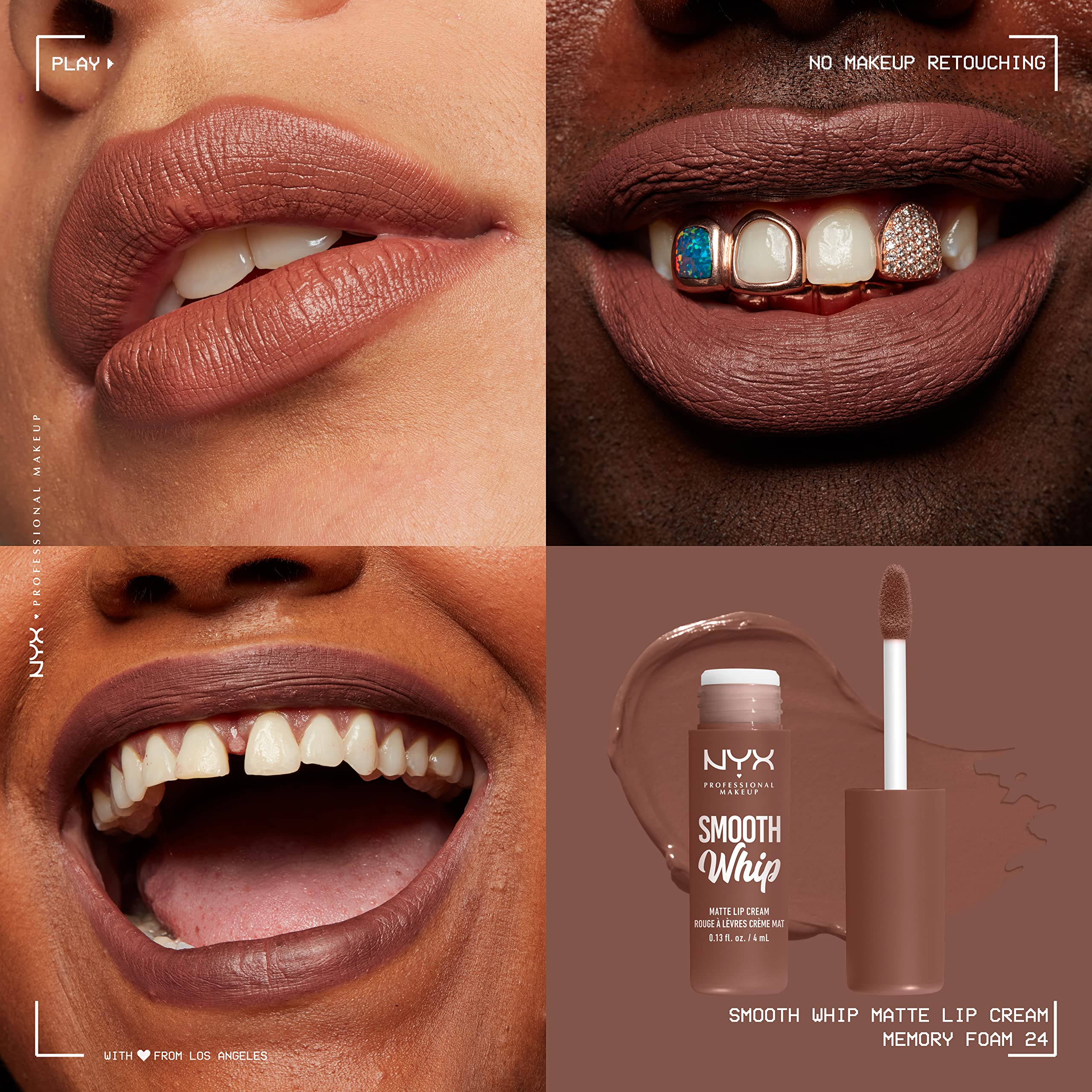 NYX PROFESSIONAL MAKEUP Smooth Whip Matte Lip Cream, Long Lasting, Moisturizing, Vegan Liquid Lipstick - Memory Foam (Cool Caramel) - Image 10