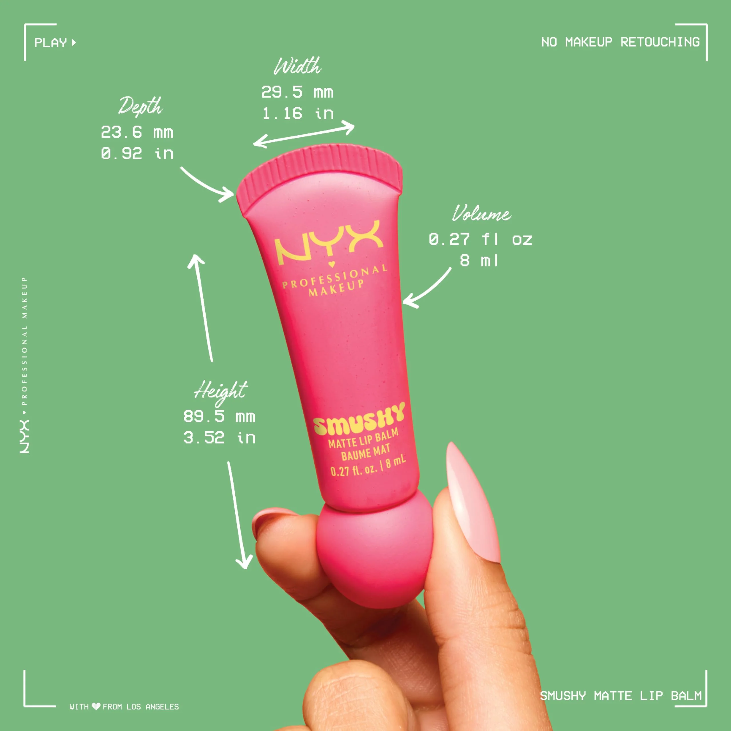 NYX PROFESSIONAL MAKEUP Smushy Matte Lip Balm, Tinted Lip Moisturizer with Soft, Matte Finish - Silly Sippin' (Deep Purple) - Image 2