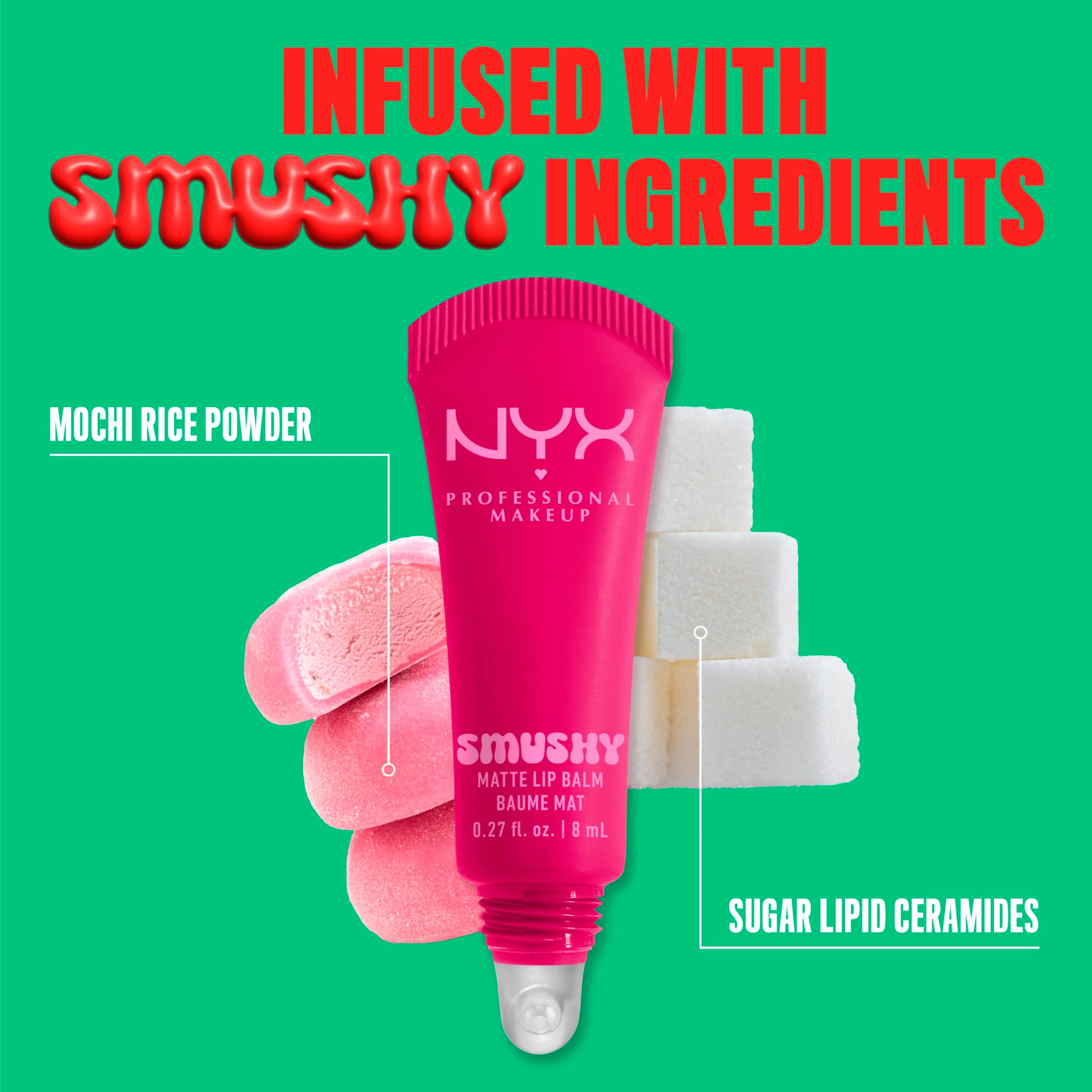 NYX PROFESSIONAL MAKEUP Smushy Matte Lip Balm, Tinted Lip Moisturizer with Soft, Matte Finish - Silly Sippin' (Deep Purple) - Image 5