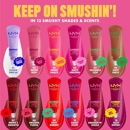NYX PROFESSIONAL MAKEUP Smushy Matte Lip Balm, Tinted Lip Moisturizer with Soft, Matte Finish - Sweet Smack (Mid-Tone Pink) - Image 2