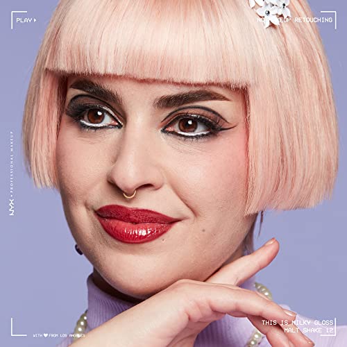 NYX PROFESSIONAL MAKEUP This Is Milky Gloss, Lip Gloss with 12 Hour Hydration, Vegan - Malt Shake (Warm Red) - Image 5