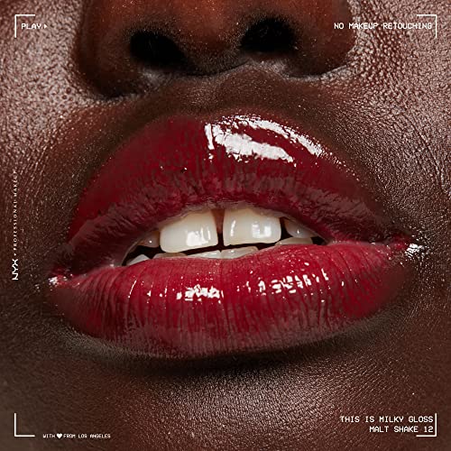 NYX PROFESSIONAL MAKEUP This Is Milky Gloss, Lip Gloss with 12 Hour Hydration, Vegan - Malt Shake (Warm Red) - Image 6