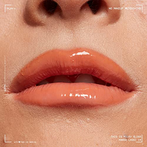 NYX PROFESSIONAL MAKEUP This Is Milky Gloss, Lip Gloss with 12 Hour Hydration, Vegan - Mango Lassi (Orange Cream) - Image 5