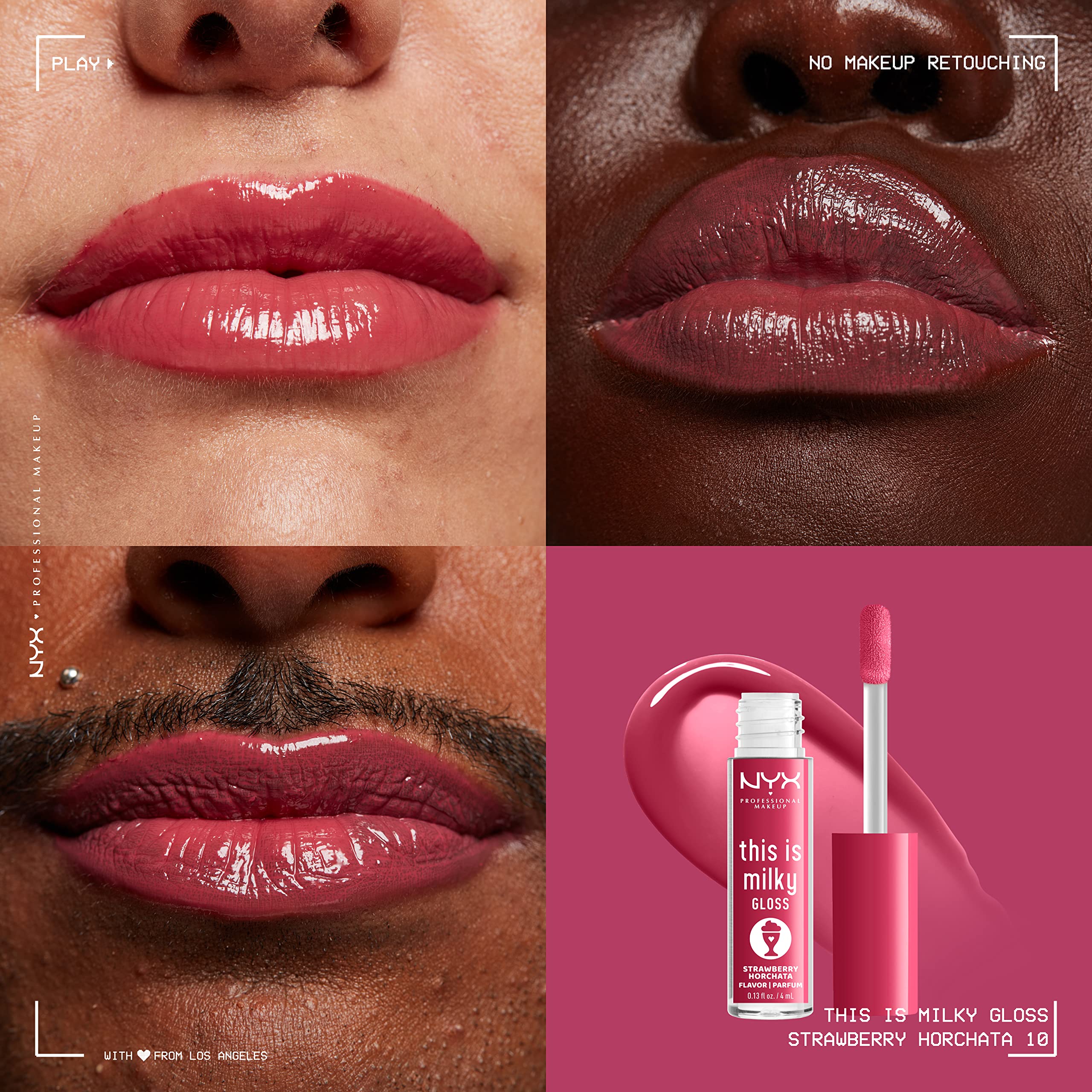 NYX PROFESSIONAL MAKEUP This Is Milky Gloss, Lip Gloss with 12 Hour Hydration, Vegan - Strawberry Horchata (Mauve Pink) - Image 11