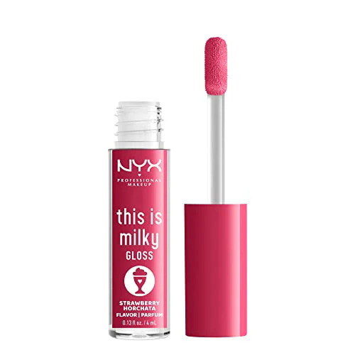 NYX PROFESSIONAL MAKEUP This Is Milky Gloss, Lip Gloss with 12 Hour Hydration, Vegan - Strawberry Horchata (Mauve Pink) - Image 2
