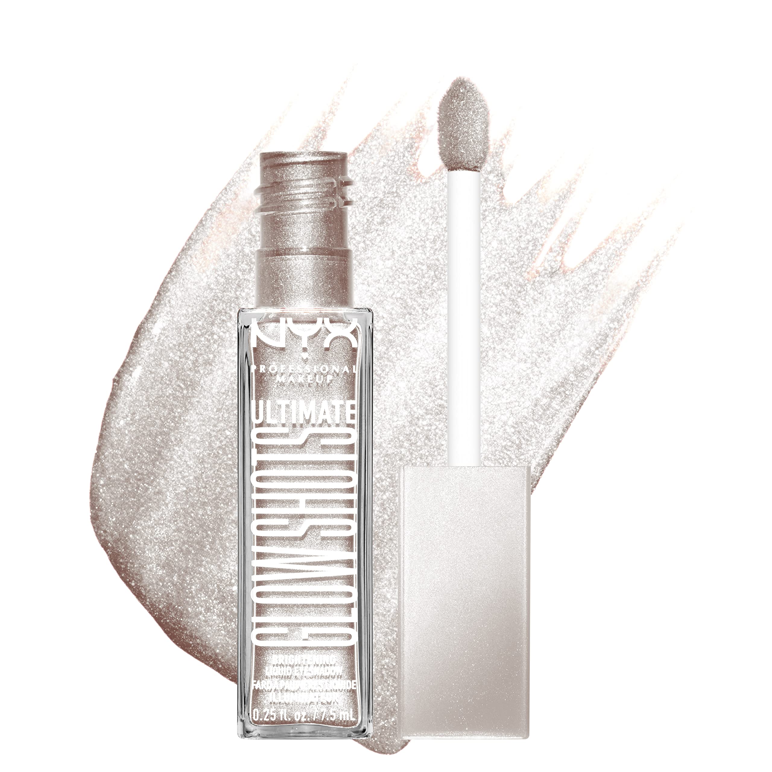 NYX PROFESSIONAL MAKEUP Ultimate Glow Shots, Liquid Eyeshadow, Long-Lasting Shimmer Eye Shadow with Vitamin C - Come Thru Coconut - Image 3