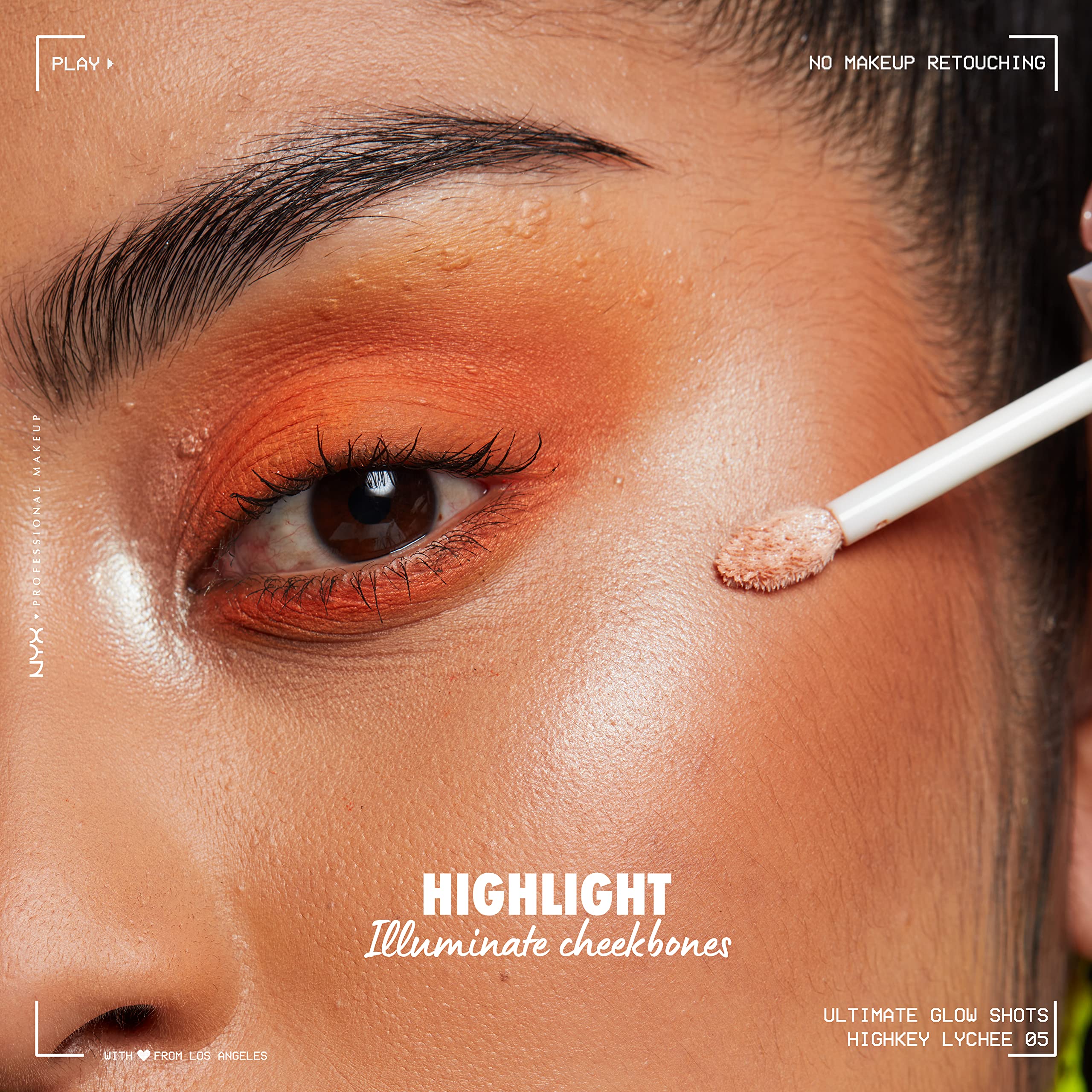 NYX PROFESSIONAL MAKEUP Ultimate Glow Shots, Liquid Eyeshadow, Long-Lasting Shimmer Eye Shadow with Vitamin C - Highkey Lychee - Image 12