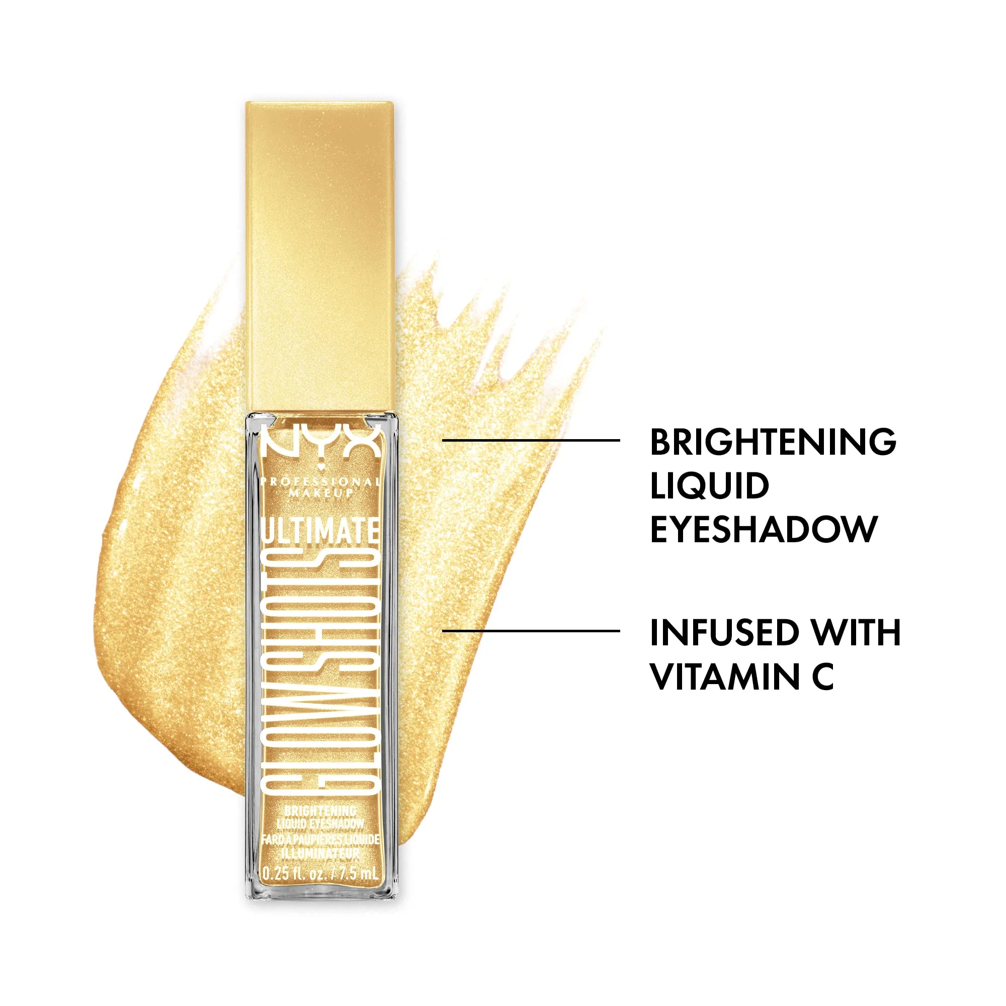 NYX PROFESSIONAL MAKEUP Ultimate Glow Shots, Liquid Eyeshadow, Long-Lasting Shimmer Eye Shadow with Vitamin C - Lemon Slayed - Image 9
