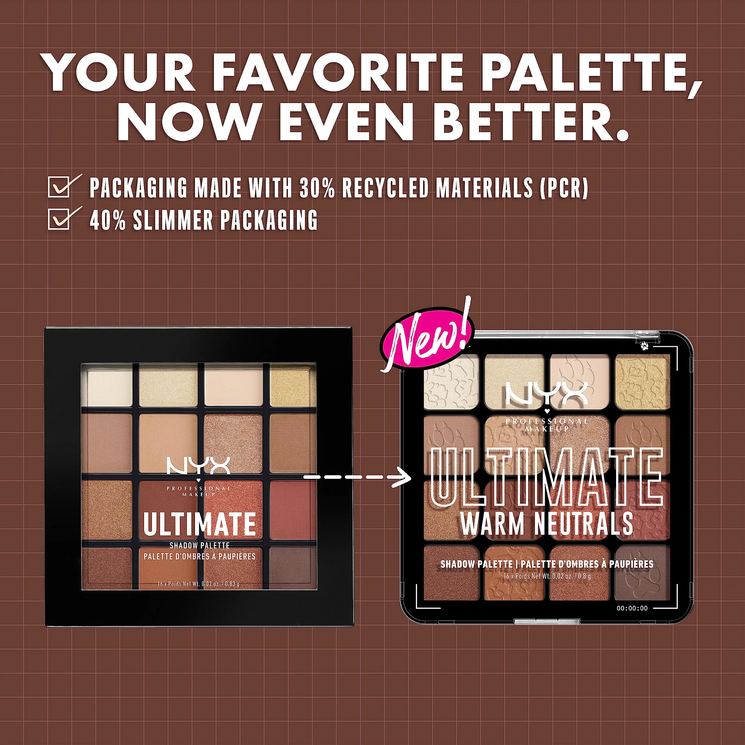 NYX PROFESSIONAL MAKEUP, Ultimate Shadow Palette, Eyeshadow Palette - Warm Neutrals - Image 2