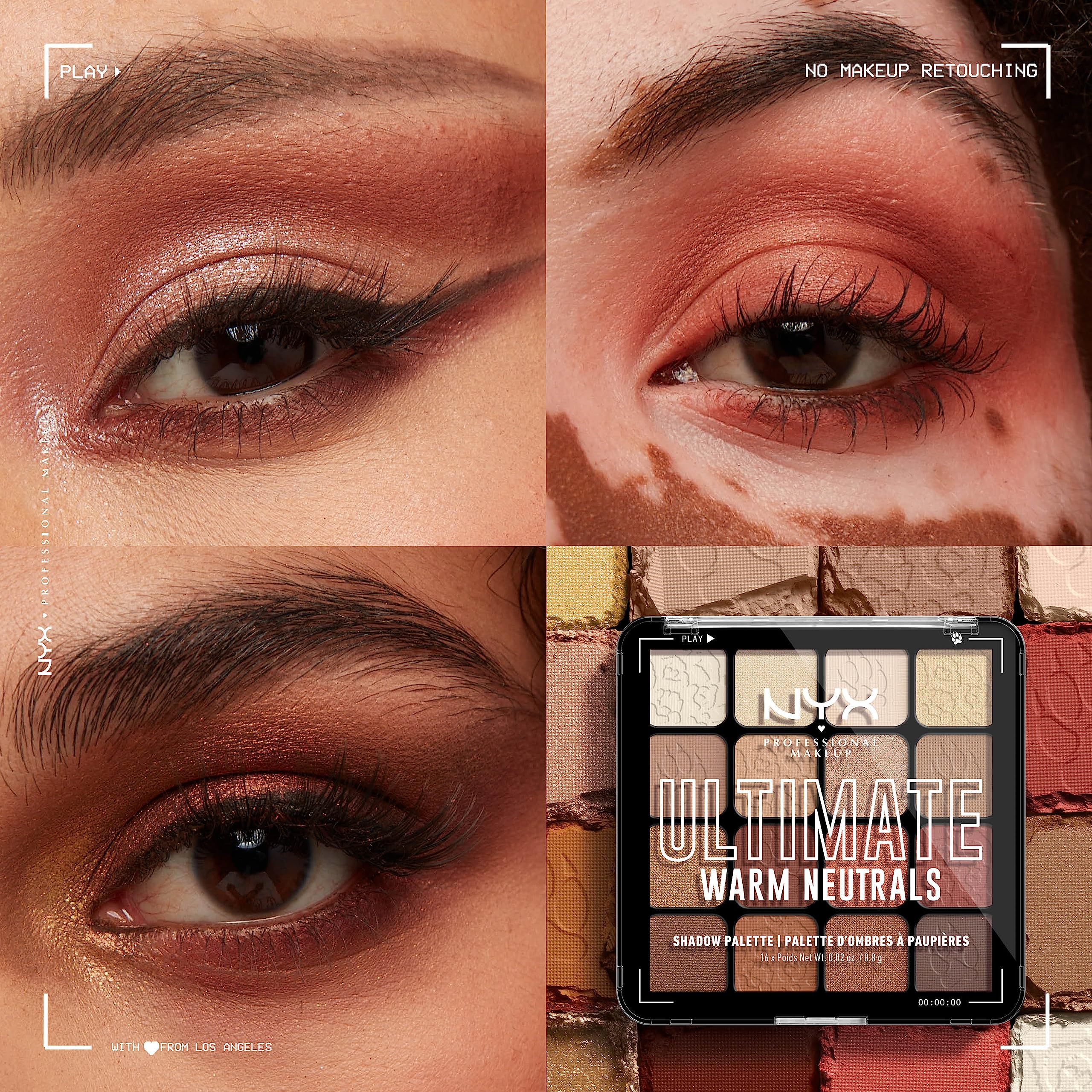 NYX PROFESSIONAL MAKEUP, Ultimate Shadow Palette, Eyeshadow Palette - Warm Neutrals - Image 4